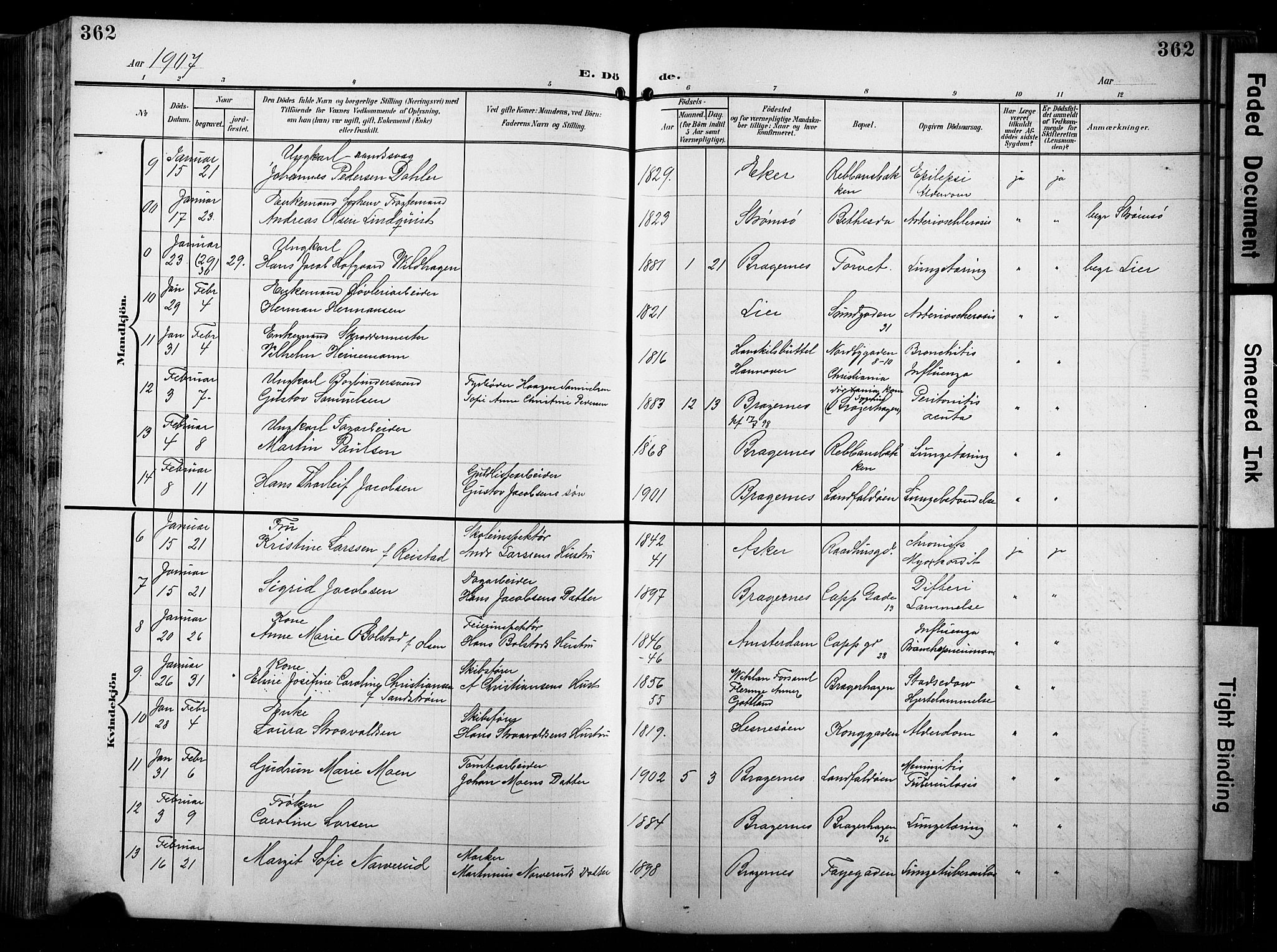 Bragernes kirkebøker, SAKO/A-6/F/Fb/L0009: Parish register (official) no. II 9, 1902-1911, p. 362
