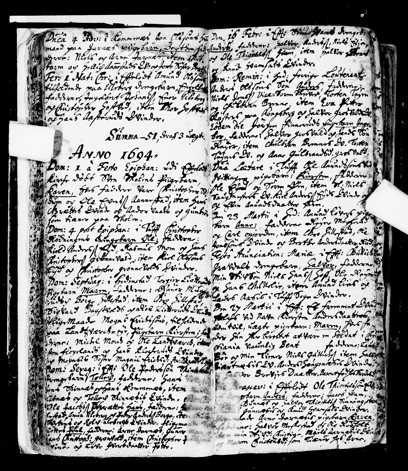 Sandsvær kirkebøker, AV/SAKO-A-244/F/Fa/L0001: Parish register (official) no. I 1, 1665-1725, p. 19