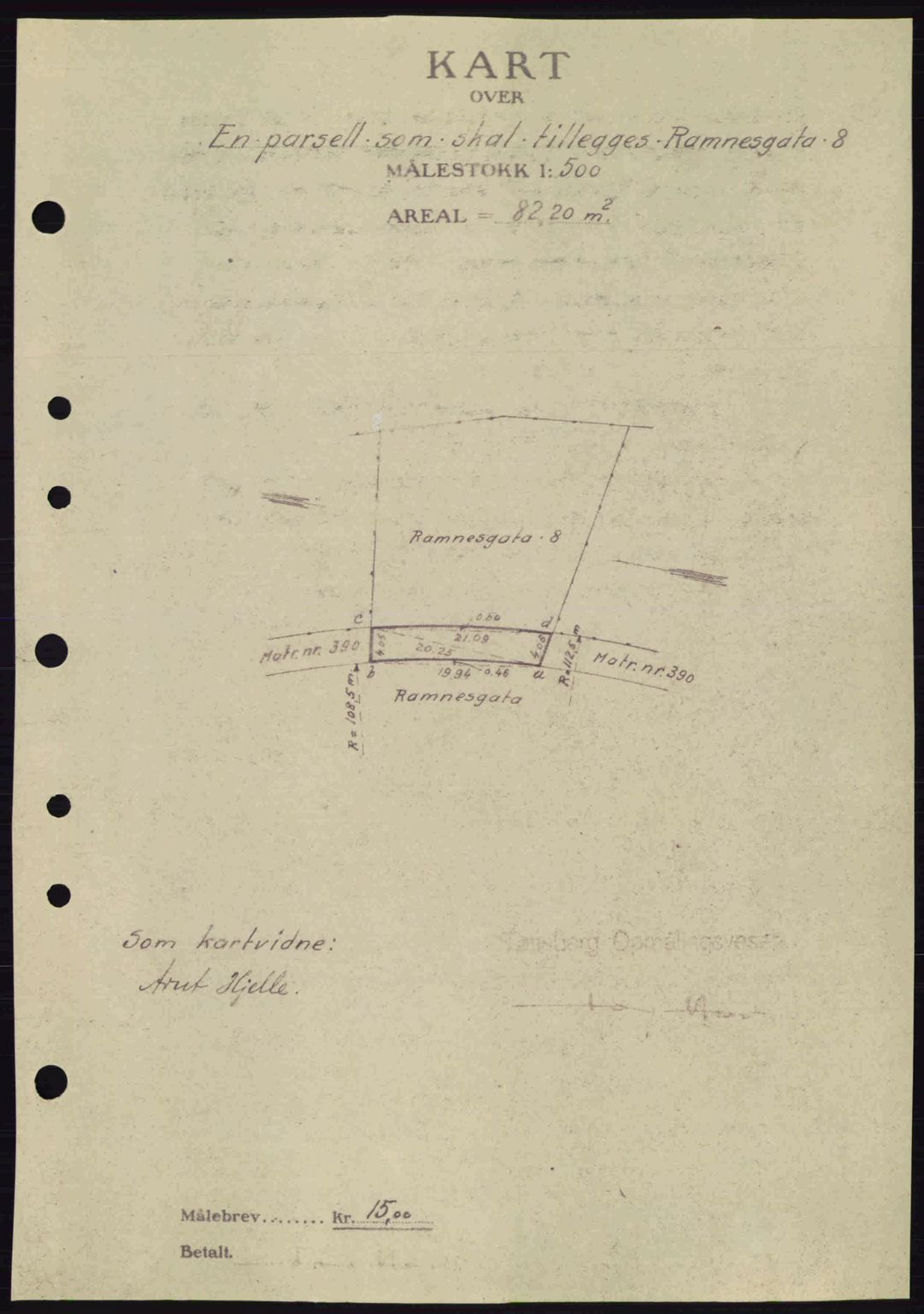 Tønsberg sorenskriveri, AV/SAKO-A-130/G/Ga/Gaa/L0013: Mortgage book no. A13, 1943-1943, Diary no: : 1007/1943