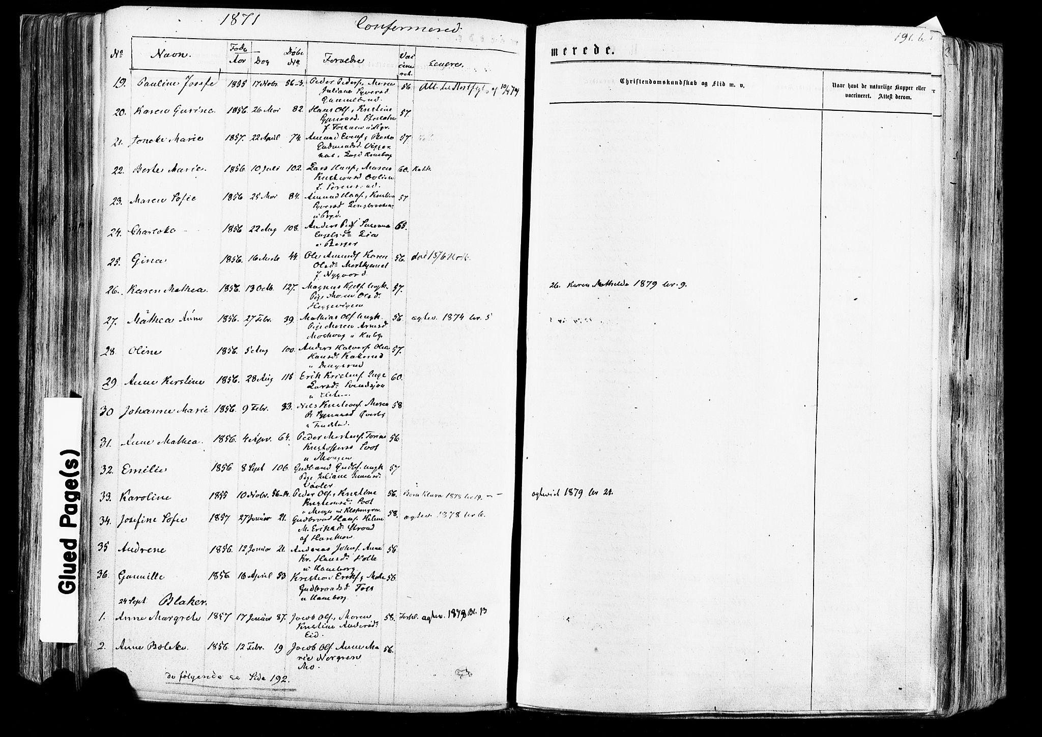 Aurskog prestekontor Kirkebøker, AV/SAO-A-10304a/F/Fa/L0007: Parish register (official) no. I 7, 1854-1877, p. 191b