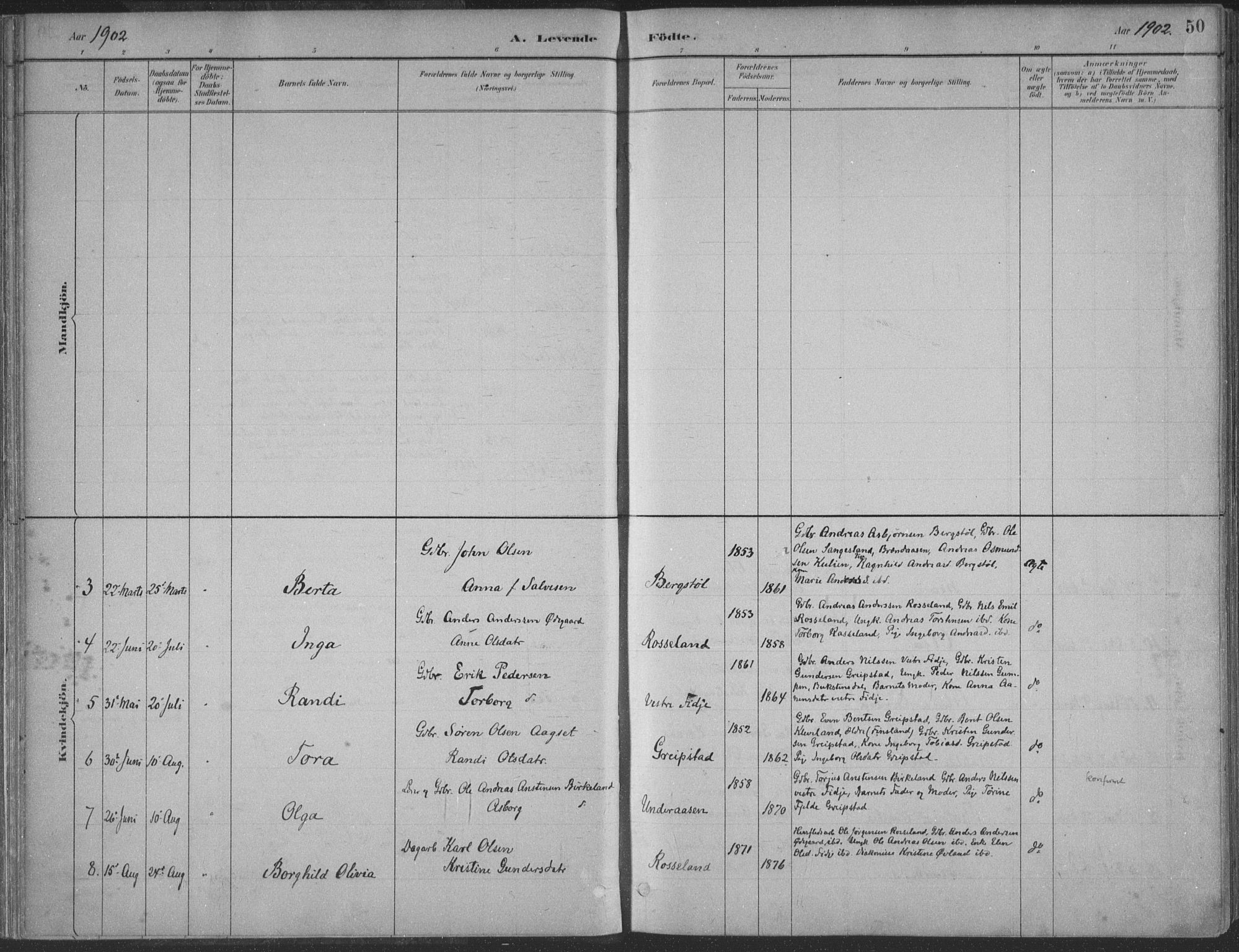 Søgne sokneprestkontor, AV/SAK-1111-0037/F/Fa/Faa/L0003: Parish register (official) no. A 3, 1883-1910, p. 50