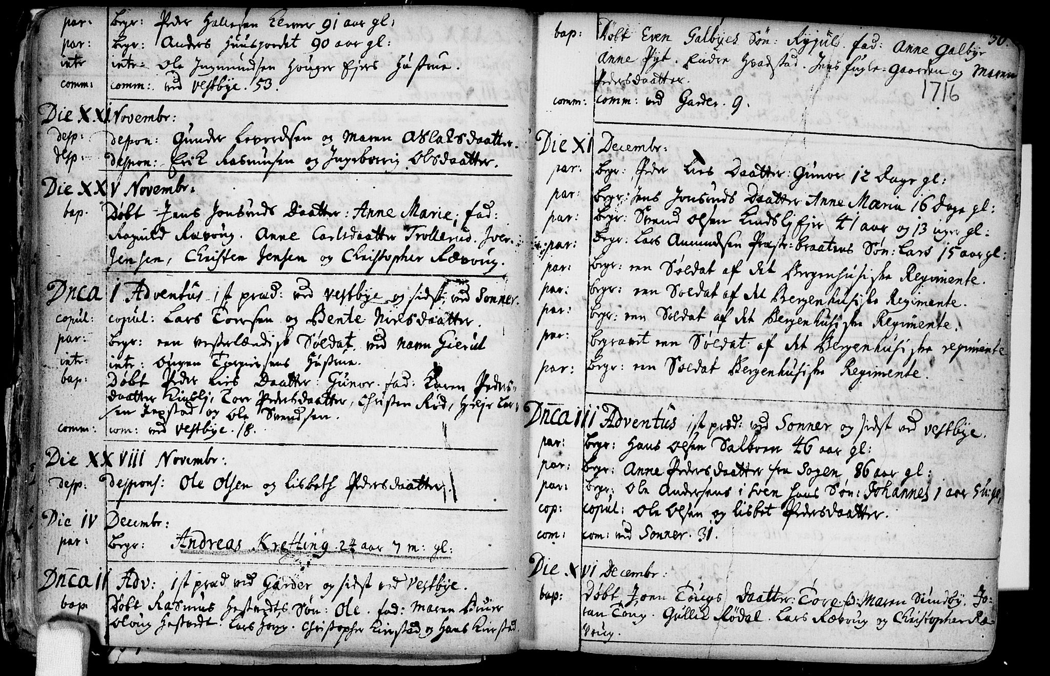Vestby prestekontor Kirkebøker, AV/SAO-A-10893/F/Fa/L0001.b: Parish register (official) no. I 1B, 1714-1759, p. 30