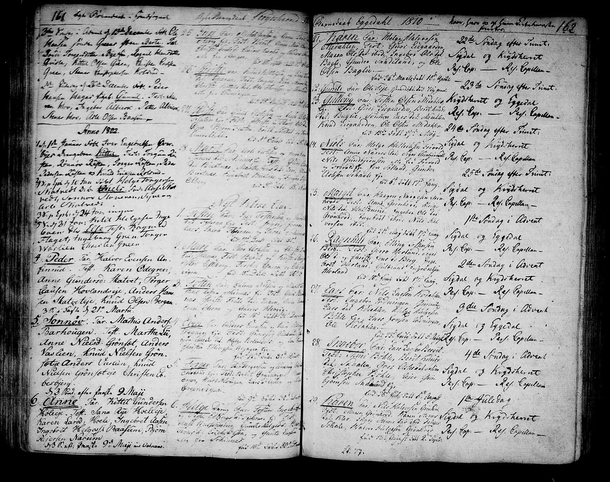 Sigdal kirkebøker, AV/SAKO-A-245/F/Fa/L0003: Parish register (official) no. I 3, 1793-1811, p. 161-162