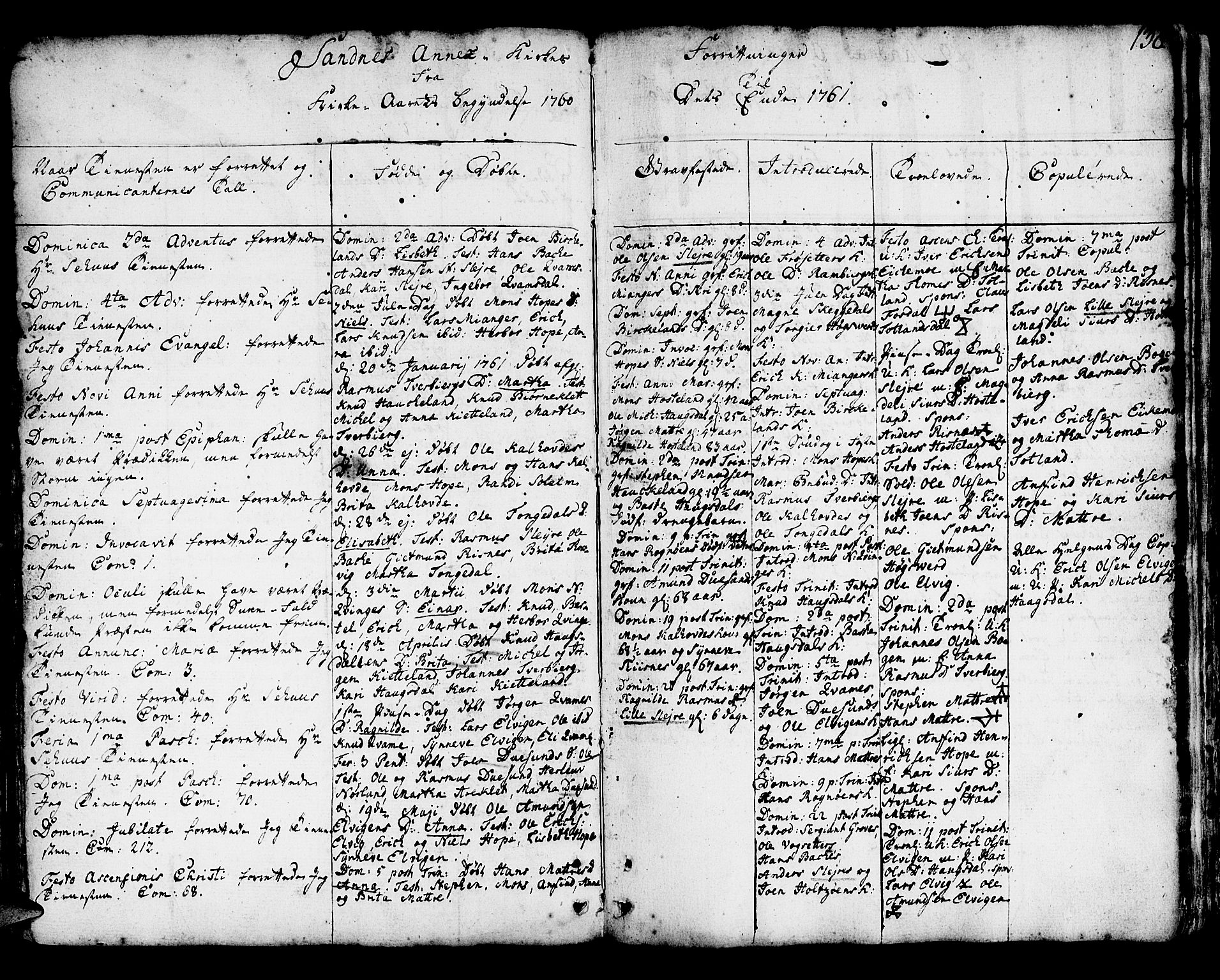 Lindås Sokneprestembete, SAB/A-76701/H/Haa: Parish register (official) no. A 3, 1748-1764, p. 138