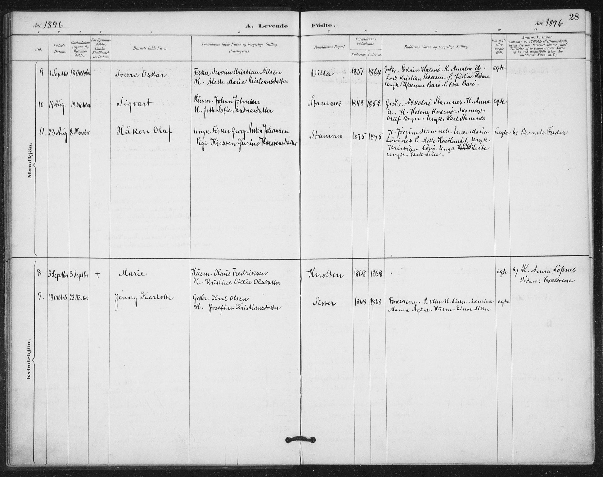 Ministerialprotokoller, klokkerbøker og fødselsregistre - Nord-Trøndelag, AV/SAT-A-1458/772/L0603: Parish register (official) no. 772A01, 1885-1912, p. 28