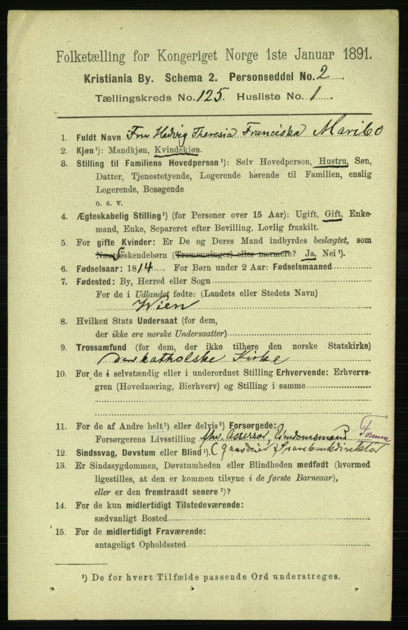 RA, 1891 census for 0301 Kristiania, 1891, p. 66367