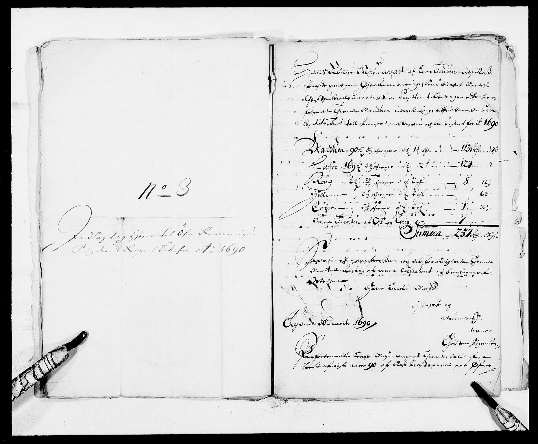 Rentekammeret inntil 1814, Reviderte regnskaper, Fogderegnskap, AV/RA-EA-4092/R12/L0702: Fogderegnskap Øvre Romerike, 1690, p. 227