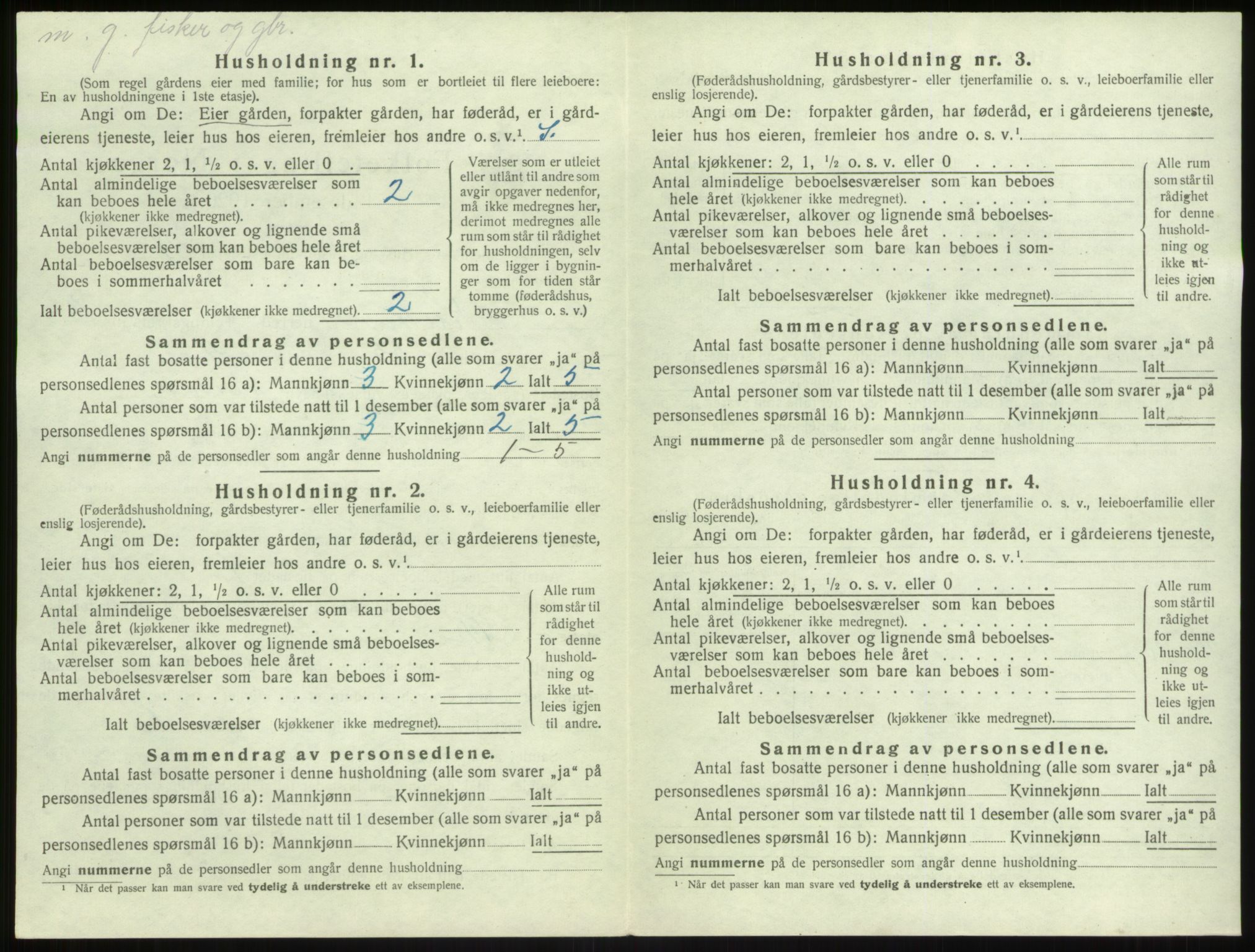 SAB, 1920 census for Solund, 1920, p. 509