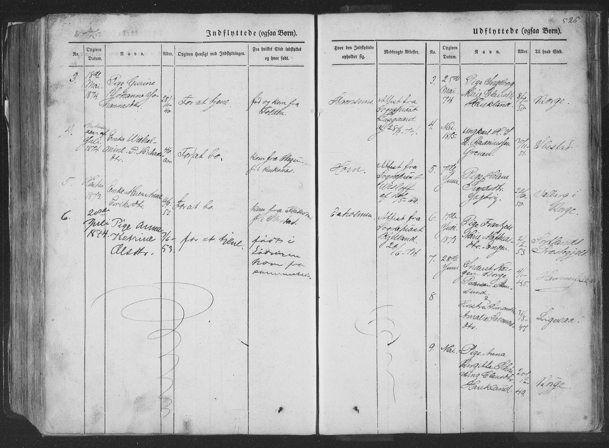 Ministerialprotokoller, klokkerbøker og fødselsregistre - Nordland, AV/SAT-A-1459/881/L1165: Parish register (copy) no. 881C02, 1854-1876, p. 526