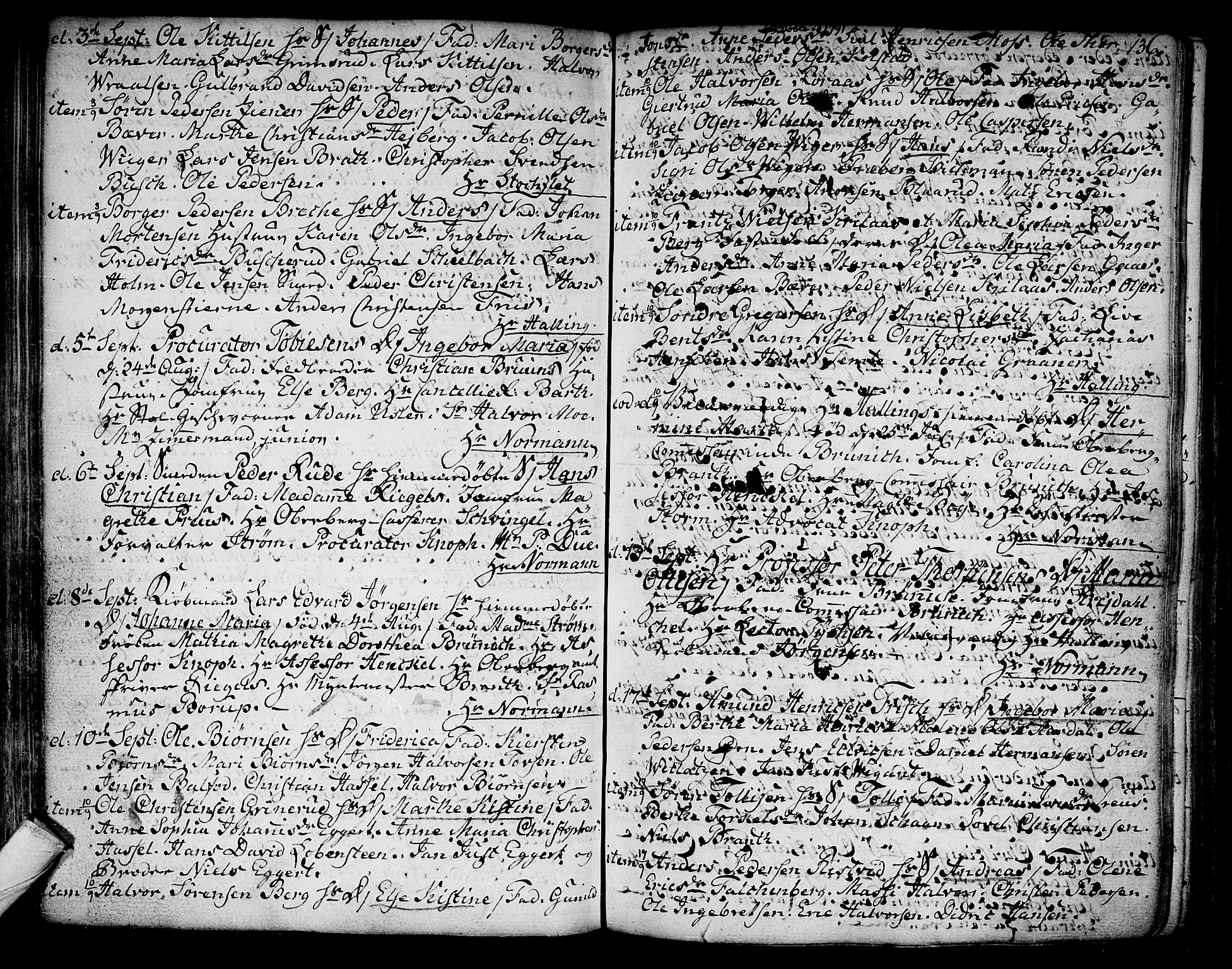 Kongsberg kirkebøker, SAKO/A-22/F/Fa/L0006: Parish register (official) no. I 6, 1783-1797, p. 136