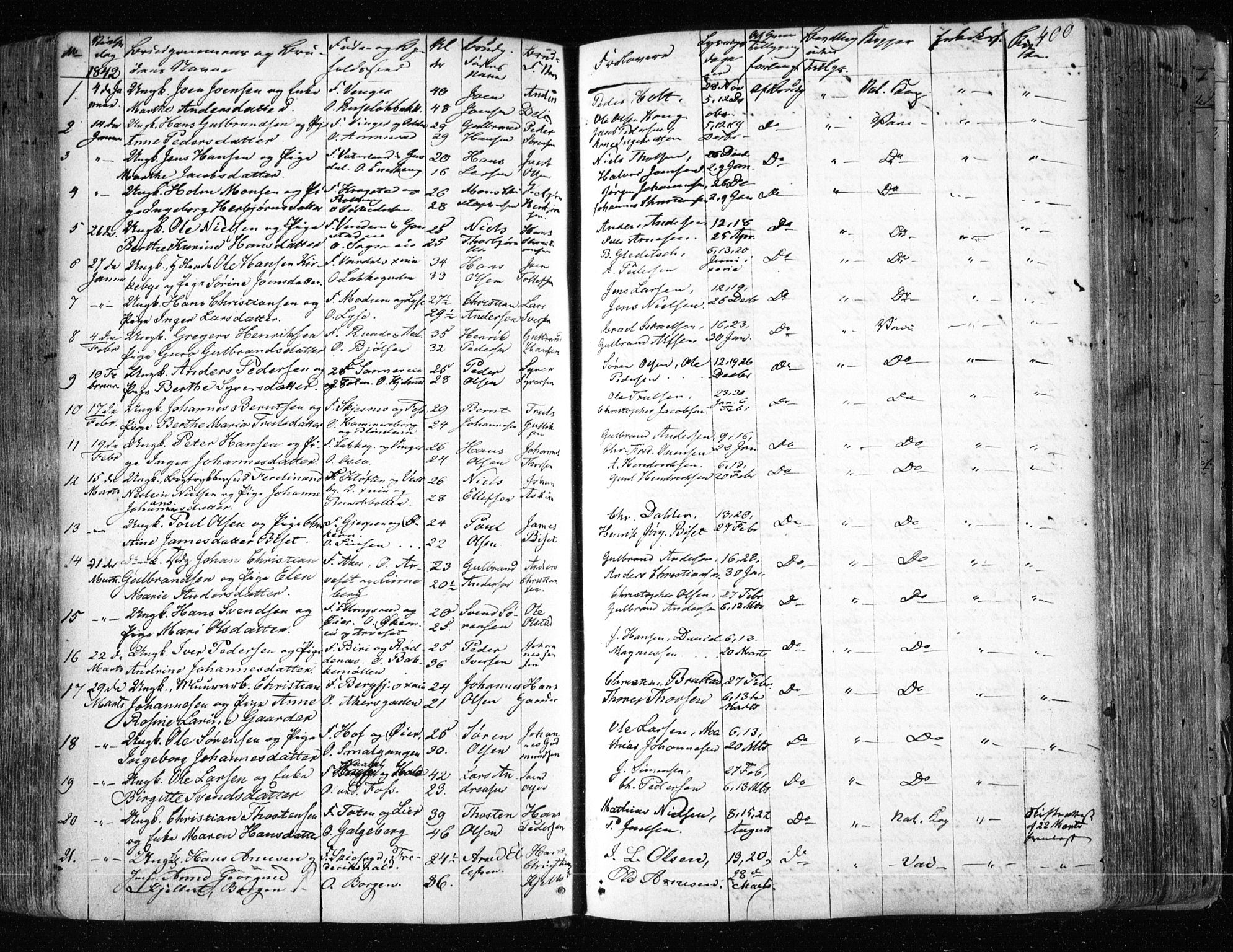 Aker prestekontor kirkebøker, SAO/A-10861/F/L0019: Parish register (official) no. 19, 1842-1852, p. 400