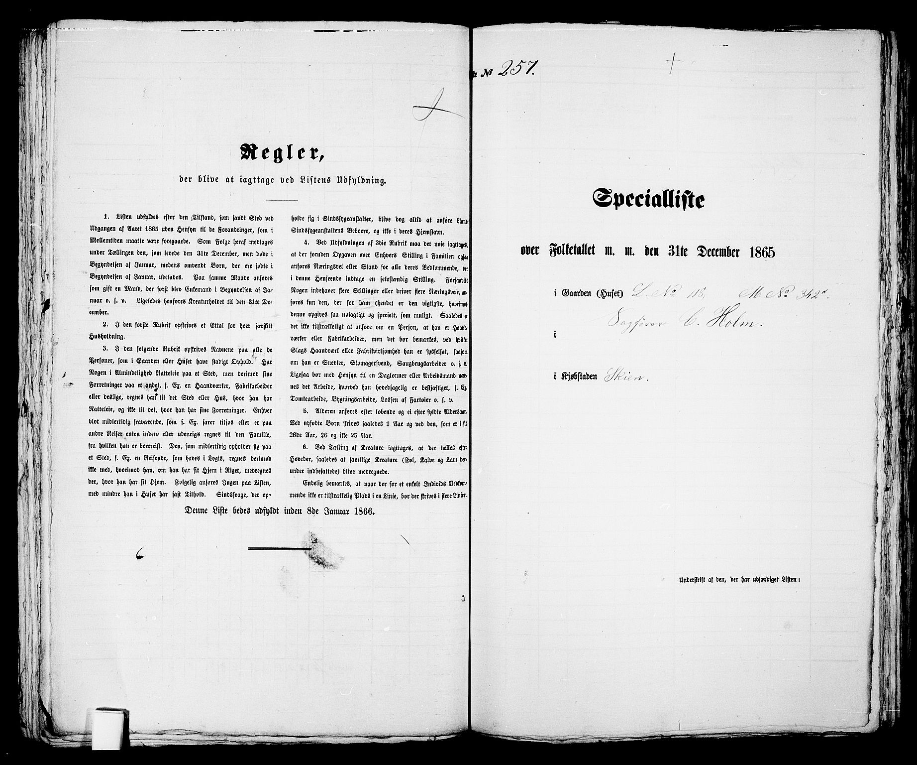 RA, 1865 census for Skien, 1865, p. 528