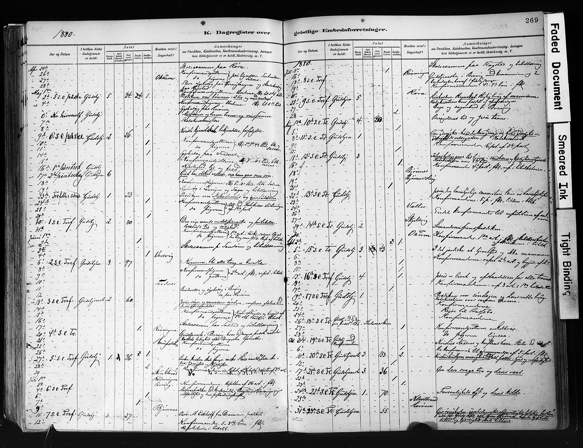Eidanger kirkebøker, SAKO/A-261/F/Fa/L0012: Parish register (official) no. 12, 1879-1900, p. 269