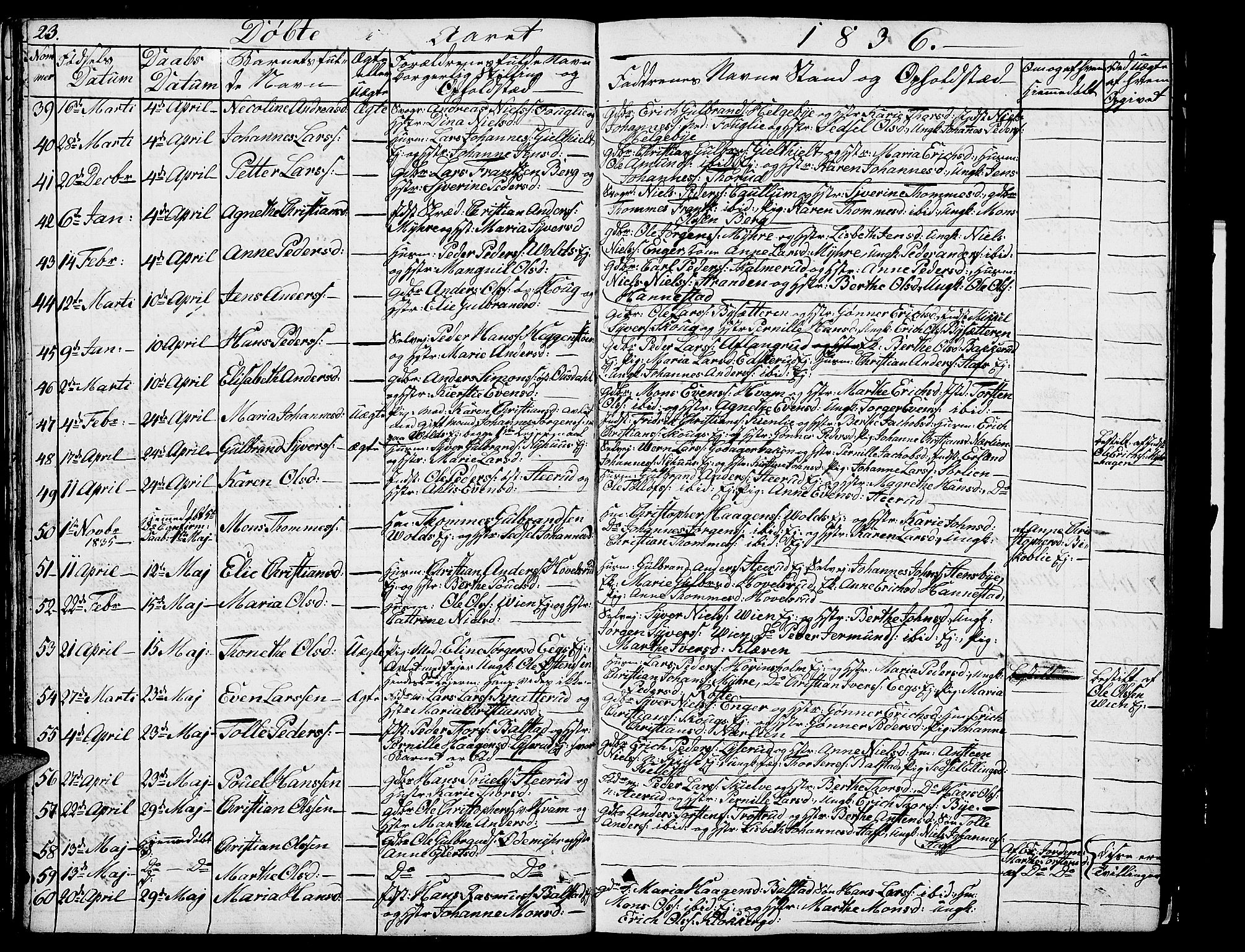 Nes prestekontor, Hedmark, AV/SAH-PREST-020/L/La/L0004: Parish register (copy) no. 4, 1832-1861, p. 23