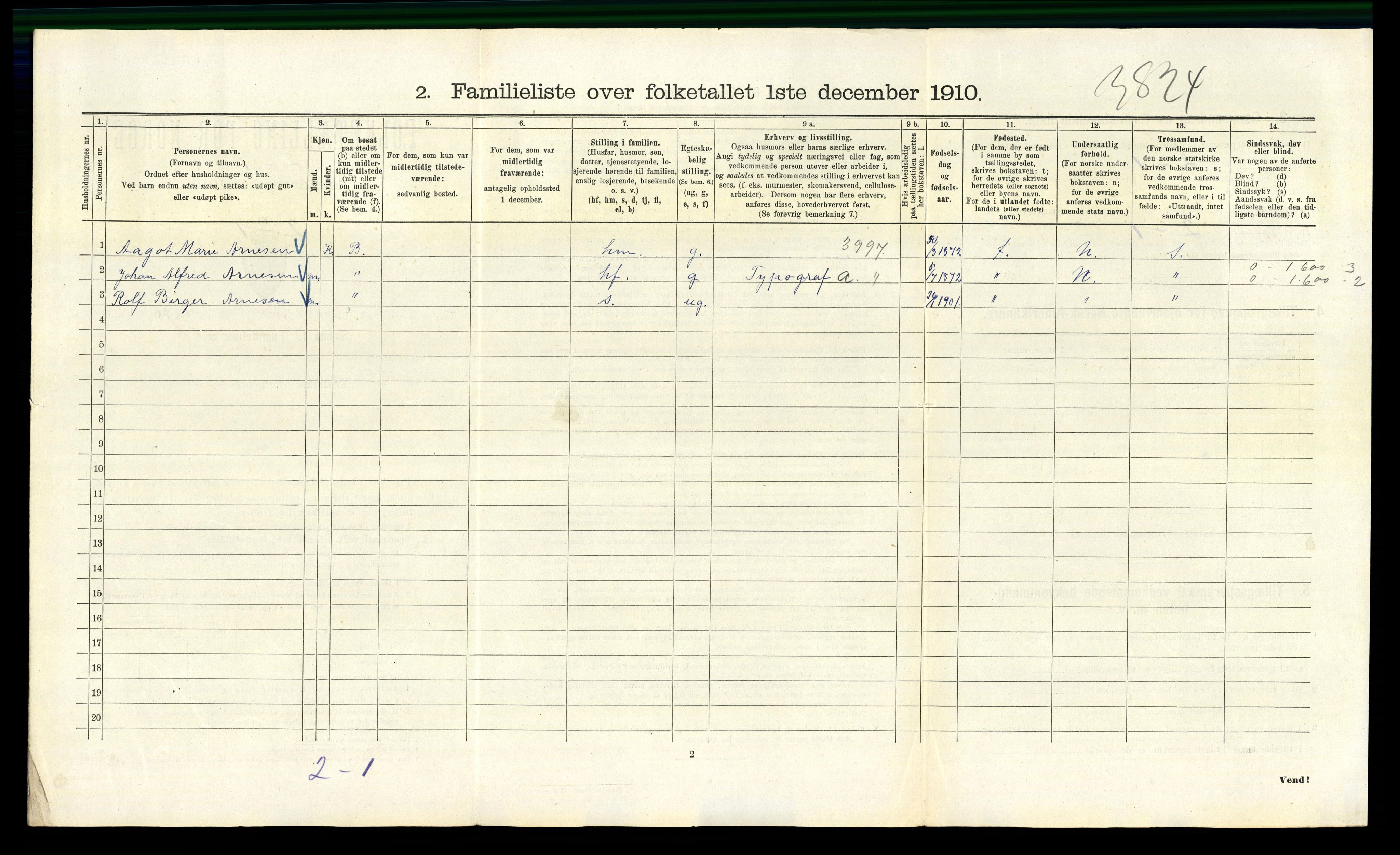 RA, 1910 census for Kristiania, 1910, p. 48166