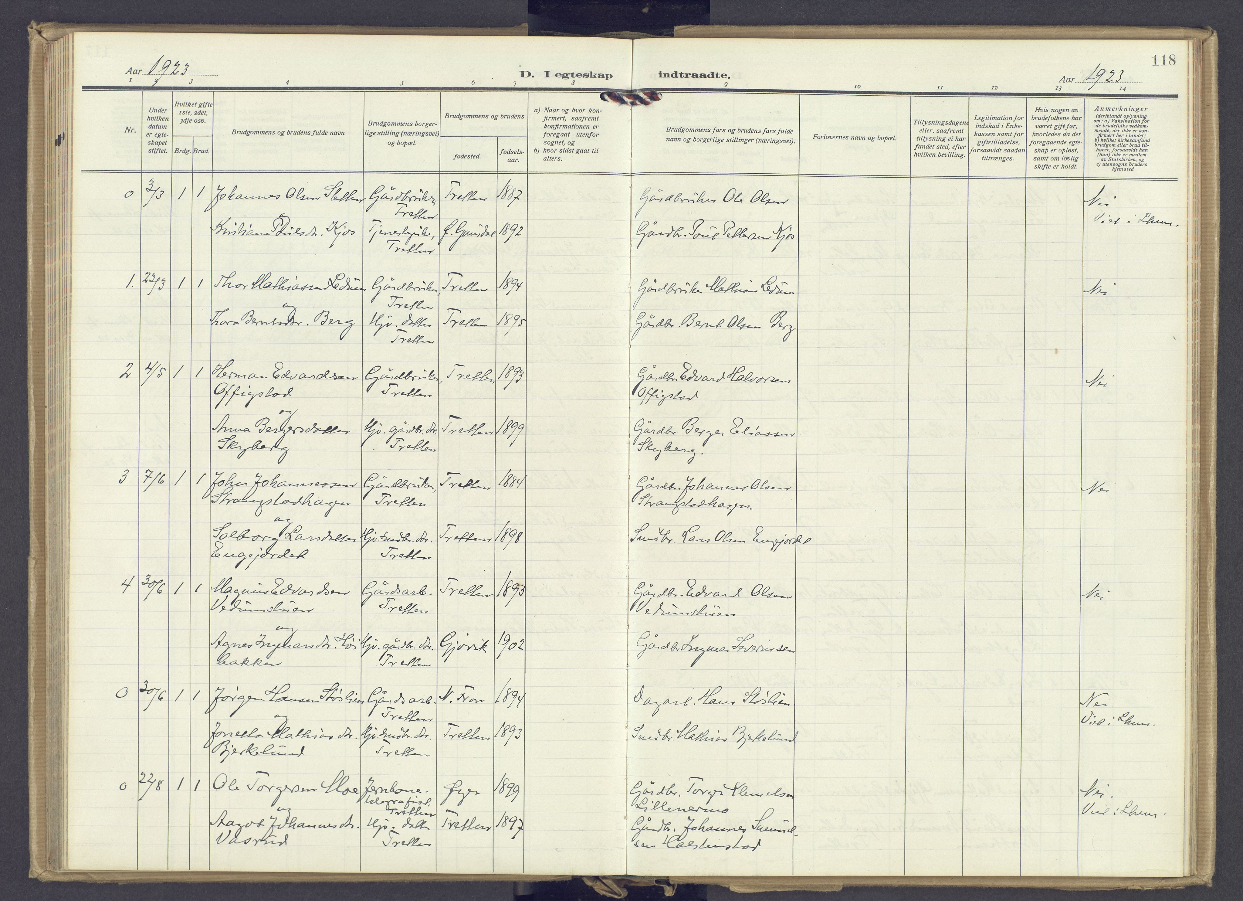 Øyer prestekontor, AV/SAH-PREST-084/H/Ha/Haa/L0014: Parish register (official) no. 14, 1919-1932, p. 118