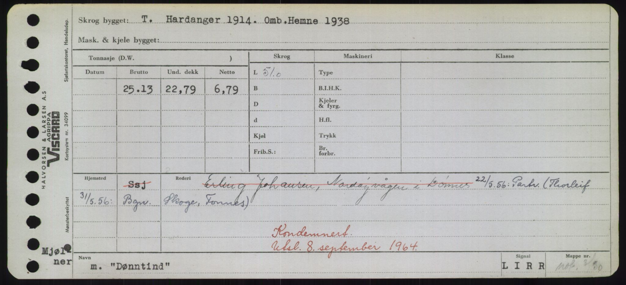 Sjøfartsdirektoratet med forløpere, Skipsmålingen, RA/S-1627/H/Hd/L0008: Fartøy, C-D, p. 767