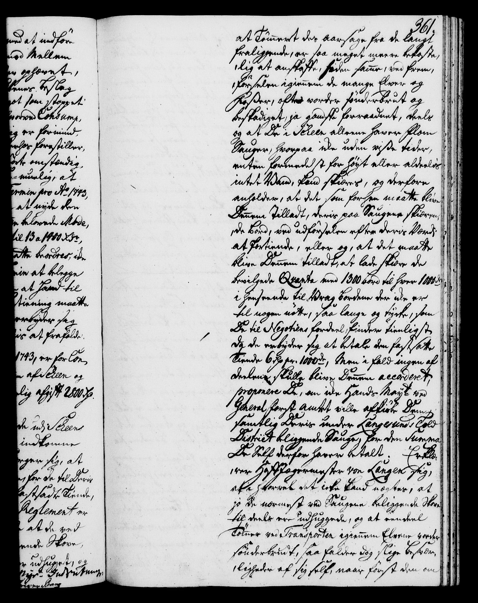 Rentekammeret, Kammerkanselliet, RA/EA-3111/G/Gh/Gha/L0025: Norsk ekstraktmemorialprotokoll (merket RK 53.70), 1743-1744, p. 361