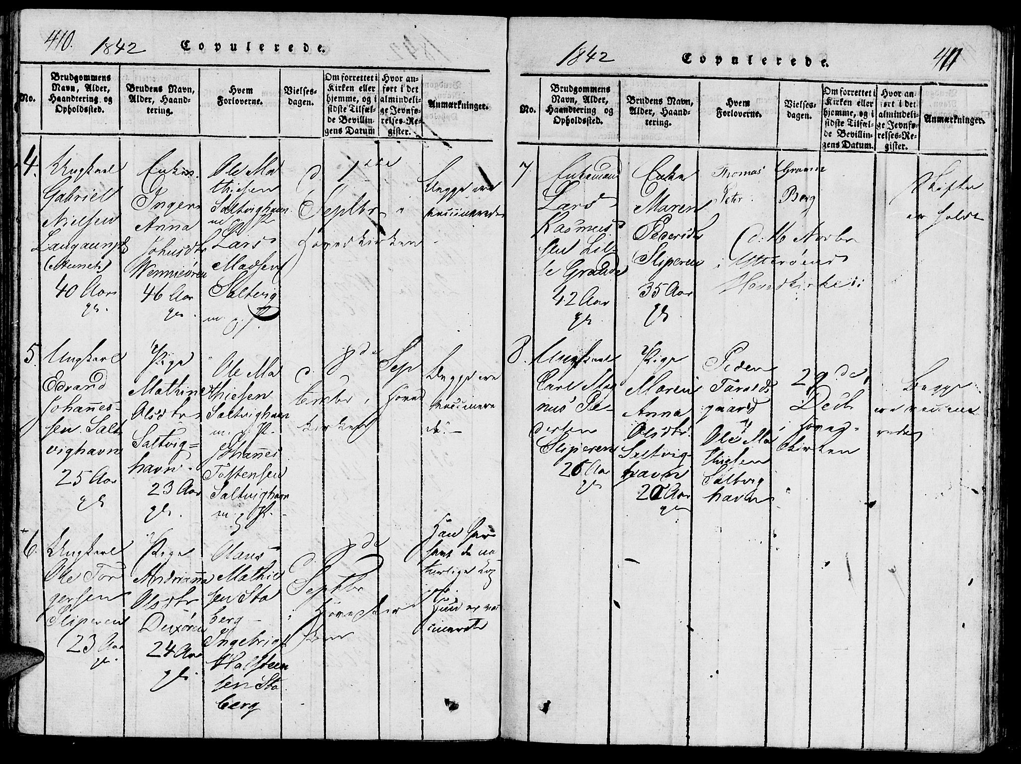 Ministerialprotokoller, klokkerbøker og fødselsregistre - Nord-Trøndelag, SAT/A-1458/733/L0322: Parish register (official) no. 733A01, 1817-1842, p. 410-411