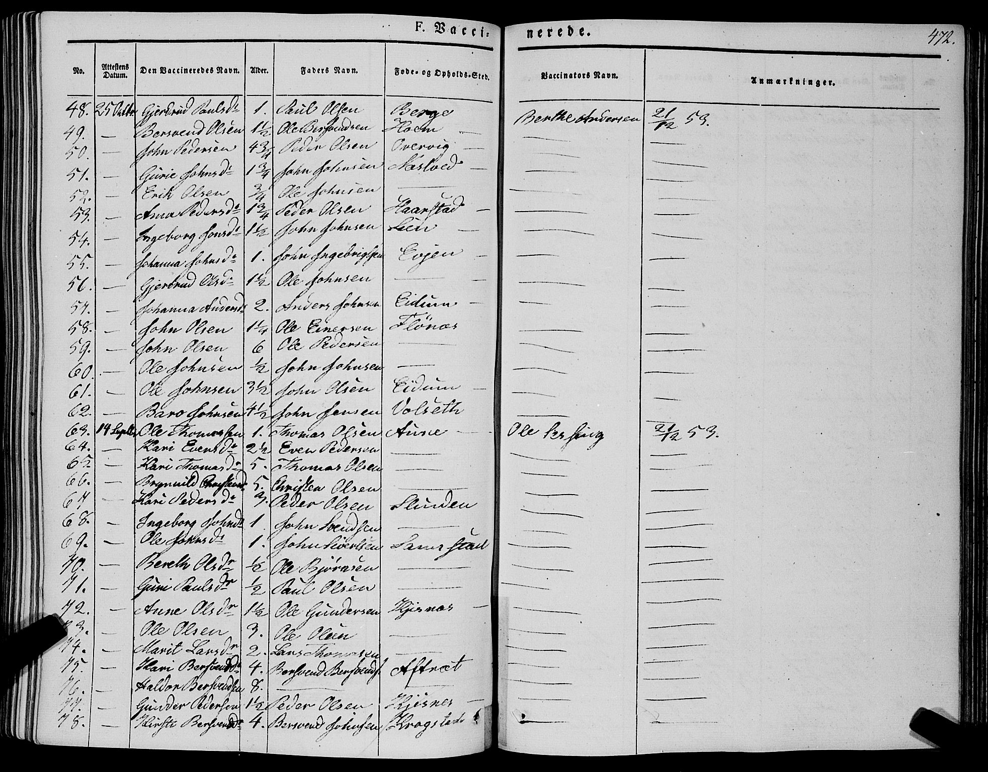 Ministerialprotokoller, klokkerbøker og fødselsregistre - Sør-Trøndelag, SAT/A-1456/695/L1145: Parish register (official) no. 695A06 /1, 1843-1859, p. 472