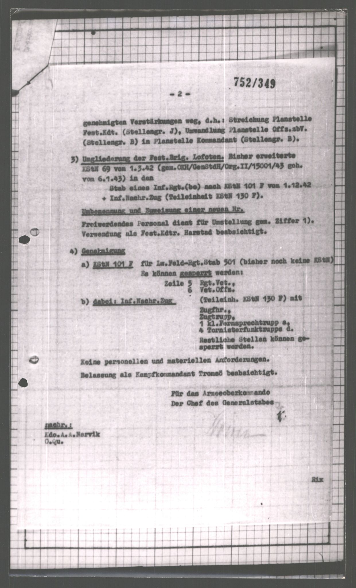 Forsvarets Overkommando. 2 kontor. Arkiv 11.4. Spredte tyske arkivsaker, AV/RA-RAFA-7031/D/Dar/Dara/L0003: Krigsdagbøker for 20. Gebirgs-Armee-Oberkommando (AOK 20), 1945, p. 252