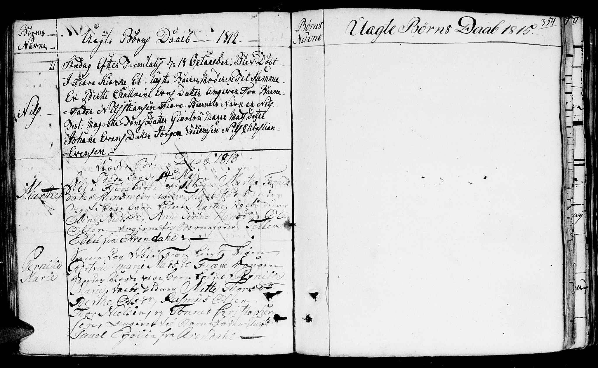 Fjære sokneprestkontor, AV/SAK-1111-0011/F/Fb/L0006: Parish register (copy) no. B 6, 1803-1817, p. 354