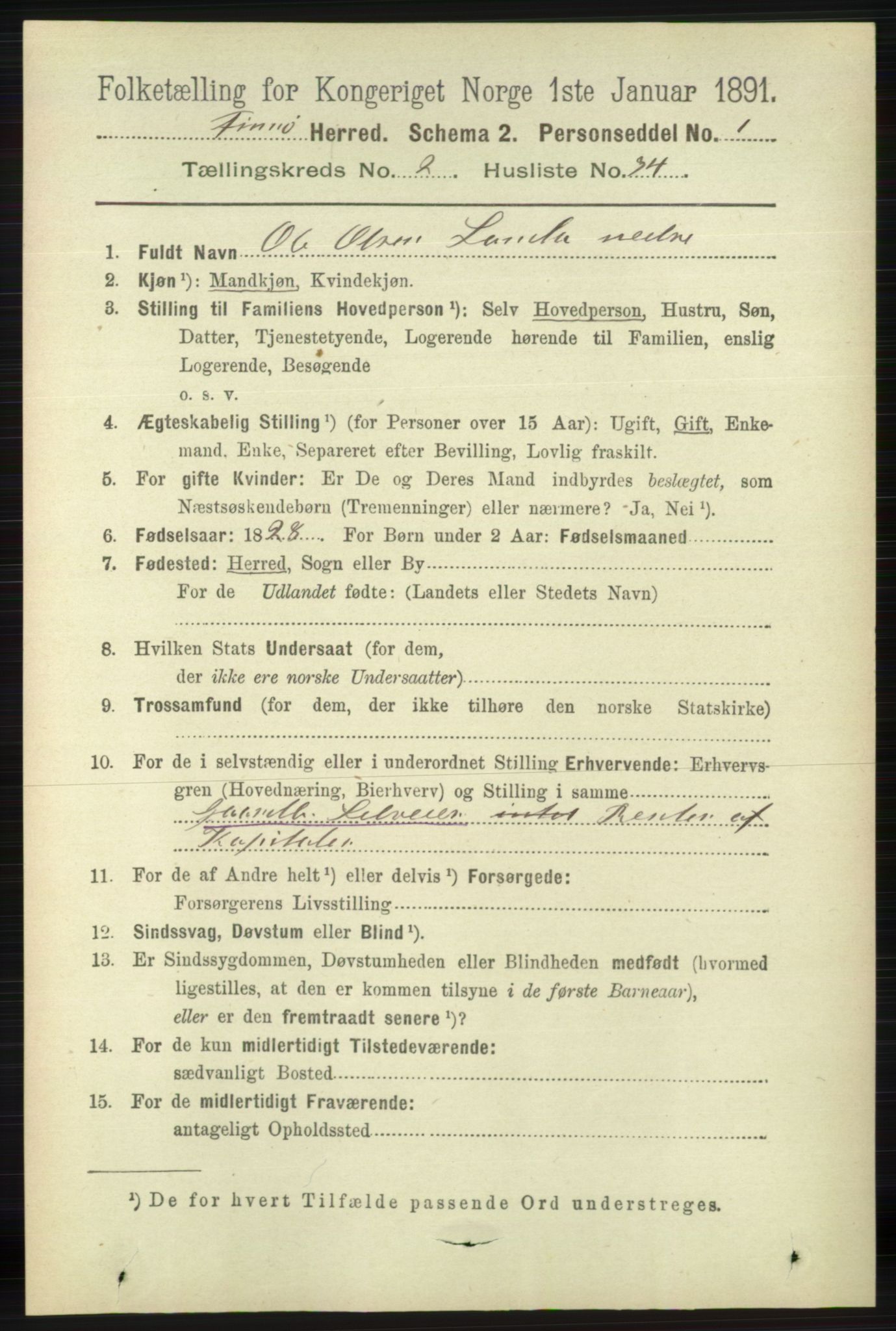 RA, 1891 census for 1141 Finnøy, 1891, p. 400