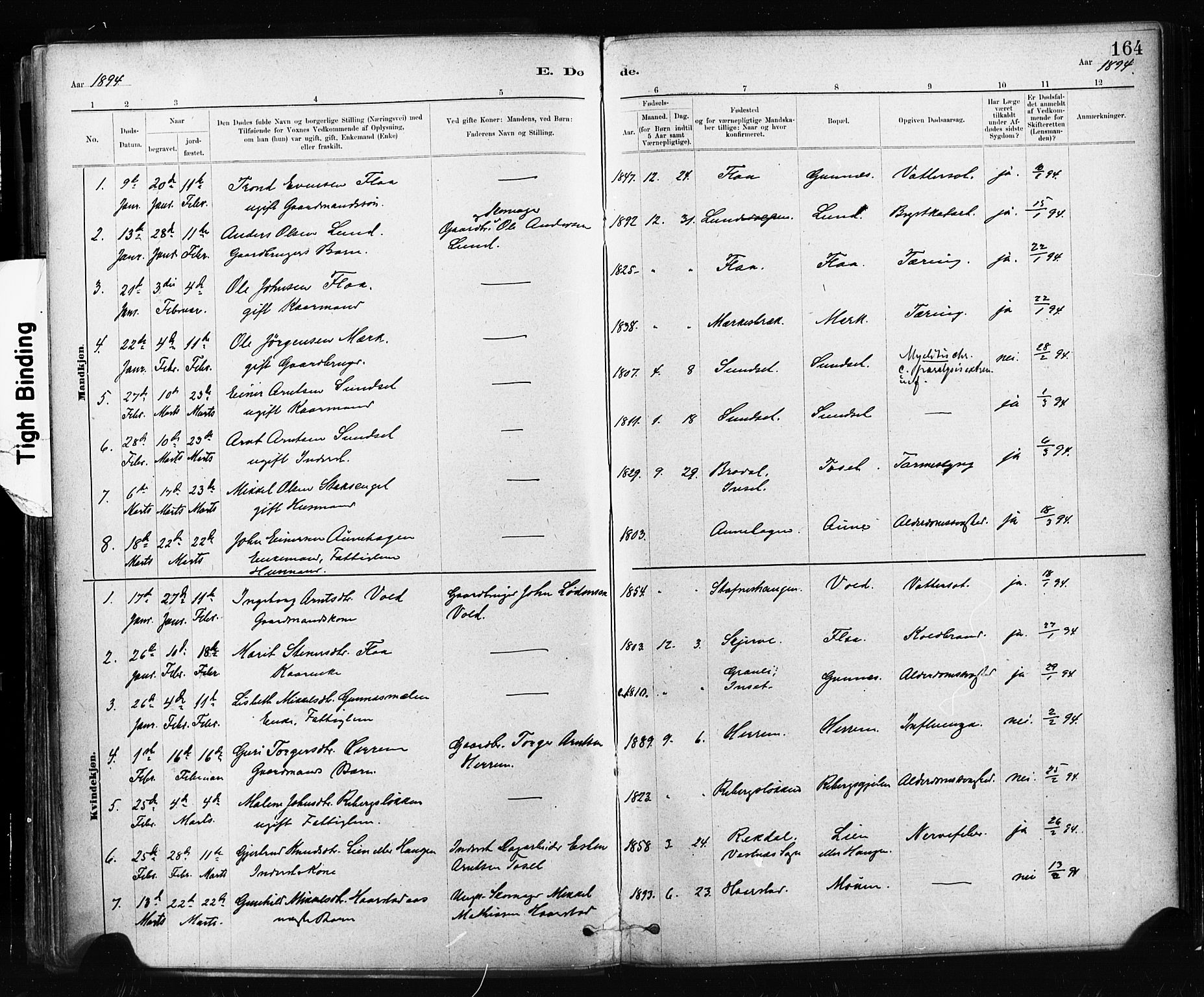 Ministerialprotokoller, klokkerbøker og fødselsregistre - Sør-Trøndelag, SAT/A-1456/674/L0871: Parish register (official) no. 674A03, 1880-1896, p. 164