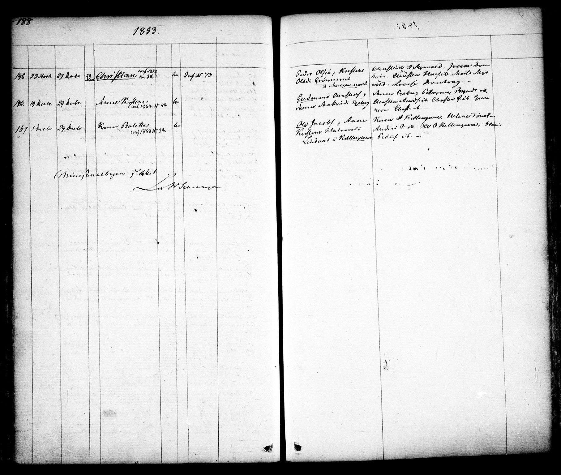 Aurskog prestekontor Kirkebøker, AV/SAO-A-10304a/F/Fa/L0006: Parish register (official) no. I 6, 1829-1853, p. 188