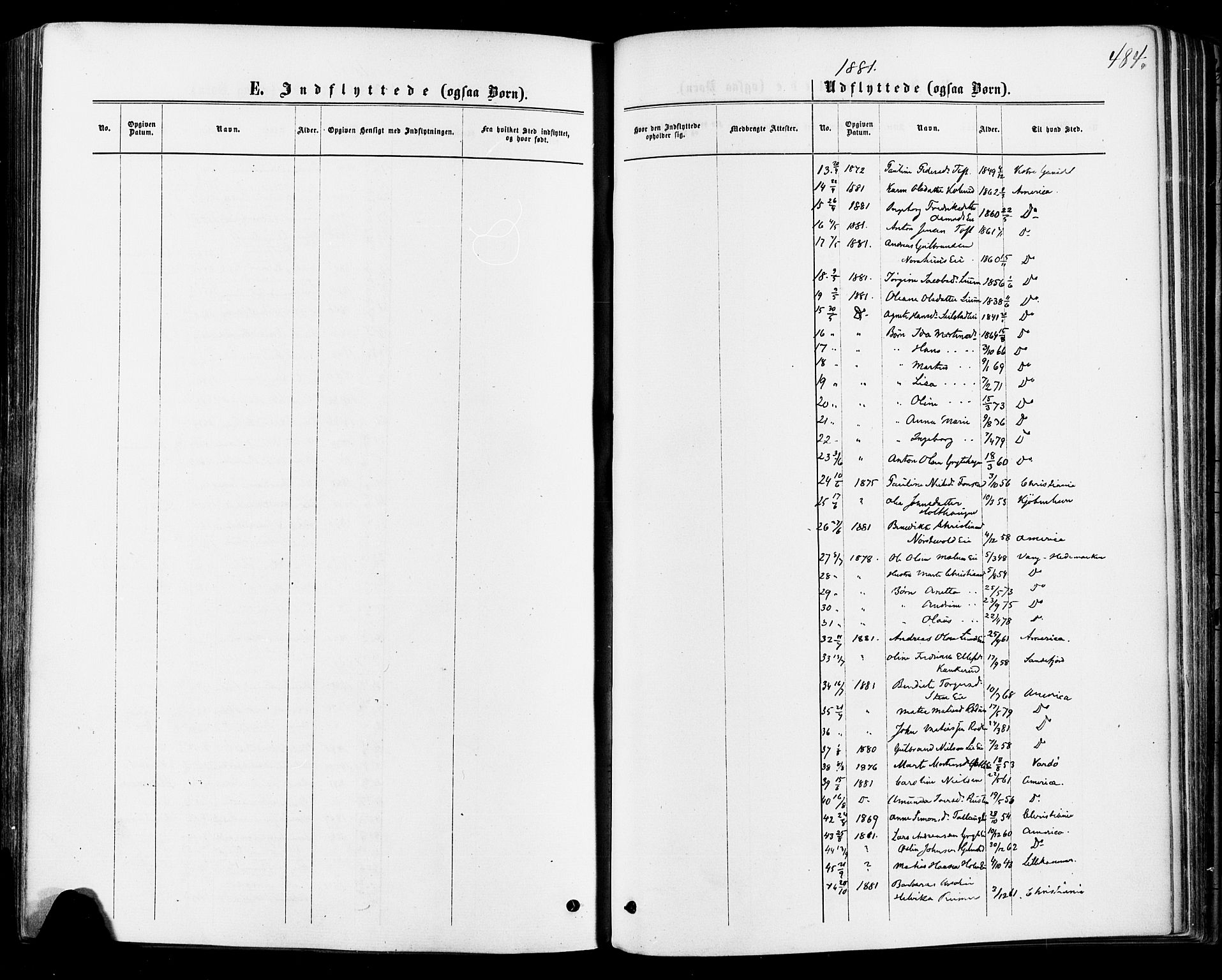 Østre Gausdal prestekontor, AV/SAH-PREST-092/H/Ha/Haa/L0001: Parish register (official) no. 1, 1874-1886, p. 484