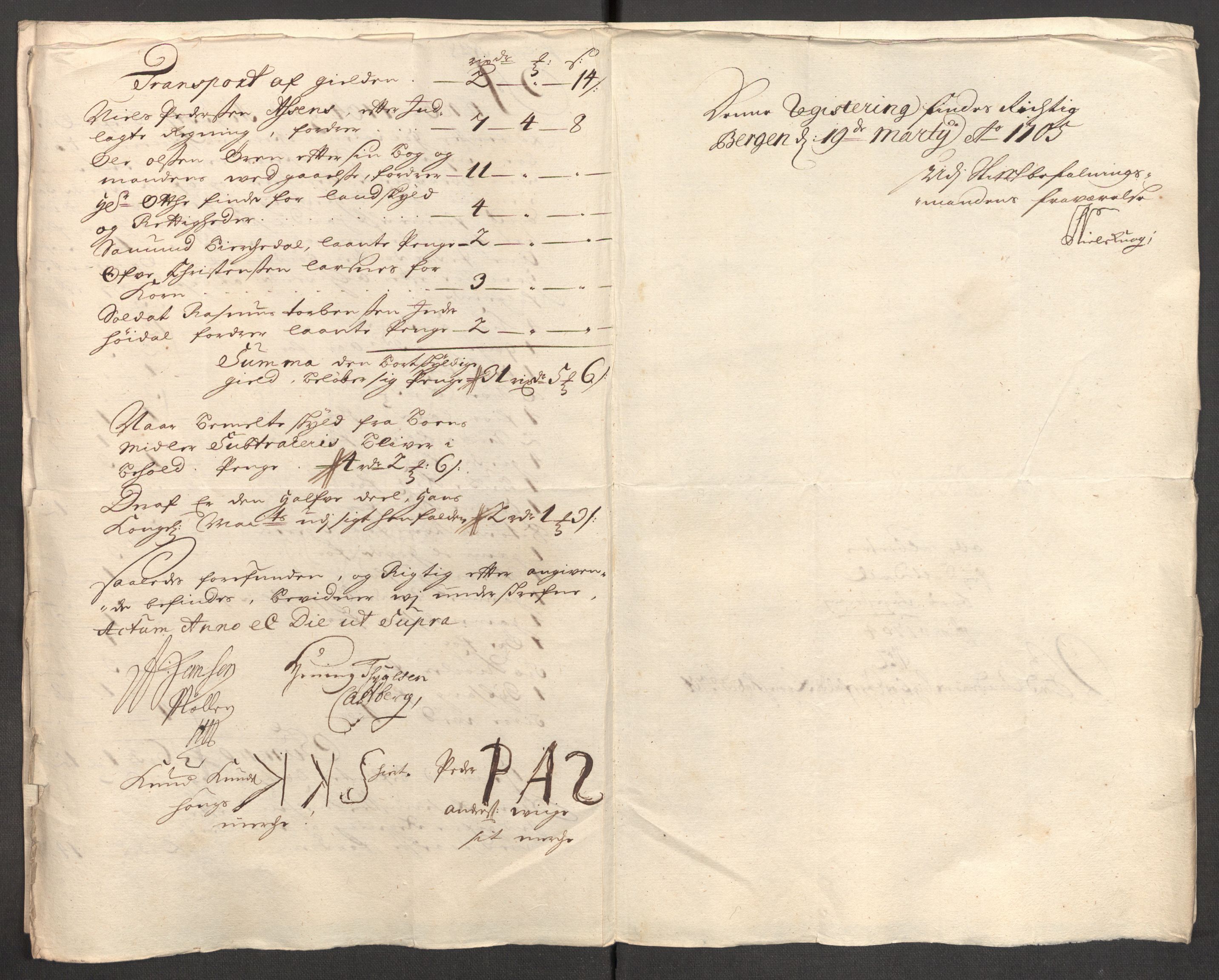 Rentekammeret inntil 1814, Reviderte regnskaper, Fogderegnskap, RA/EA-4092/R54/L3560: Fogderegnskap Sunnmøre, 1704-1705, p. 157