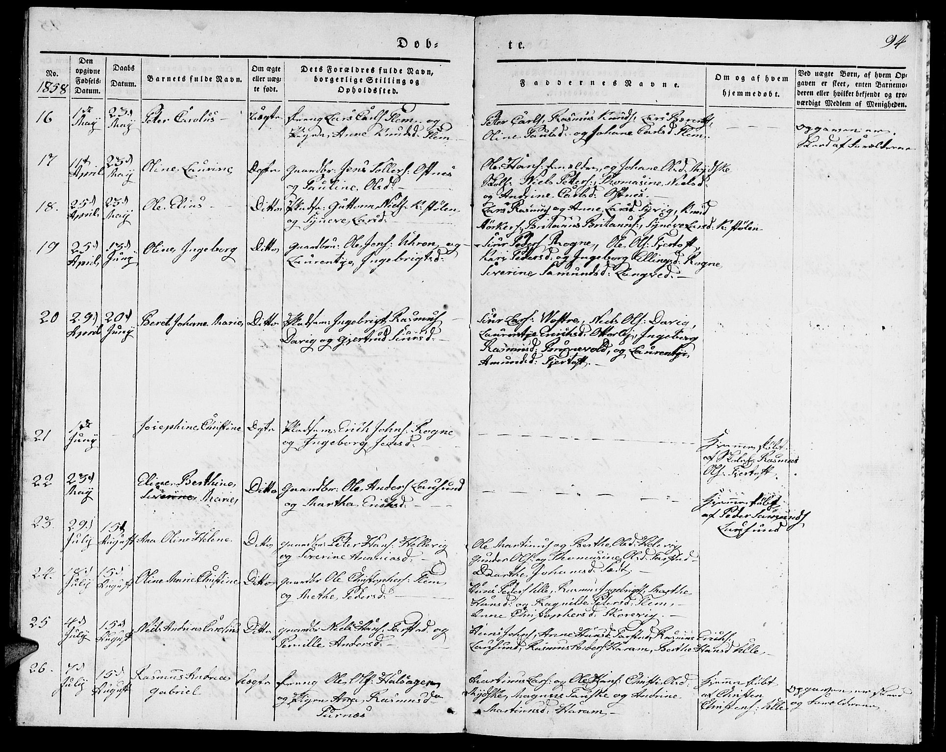 Ministerialprotokoller, klokkerbøker og fødselsregistre - Møre og Romsdal, AV/SAT-A-1454/536/L0507: Parish register (copy) no. 536C02, 1839-1859, p. 94