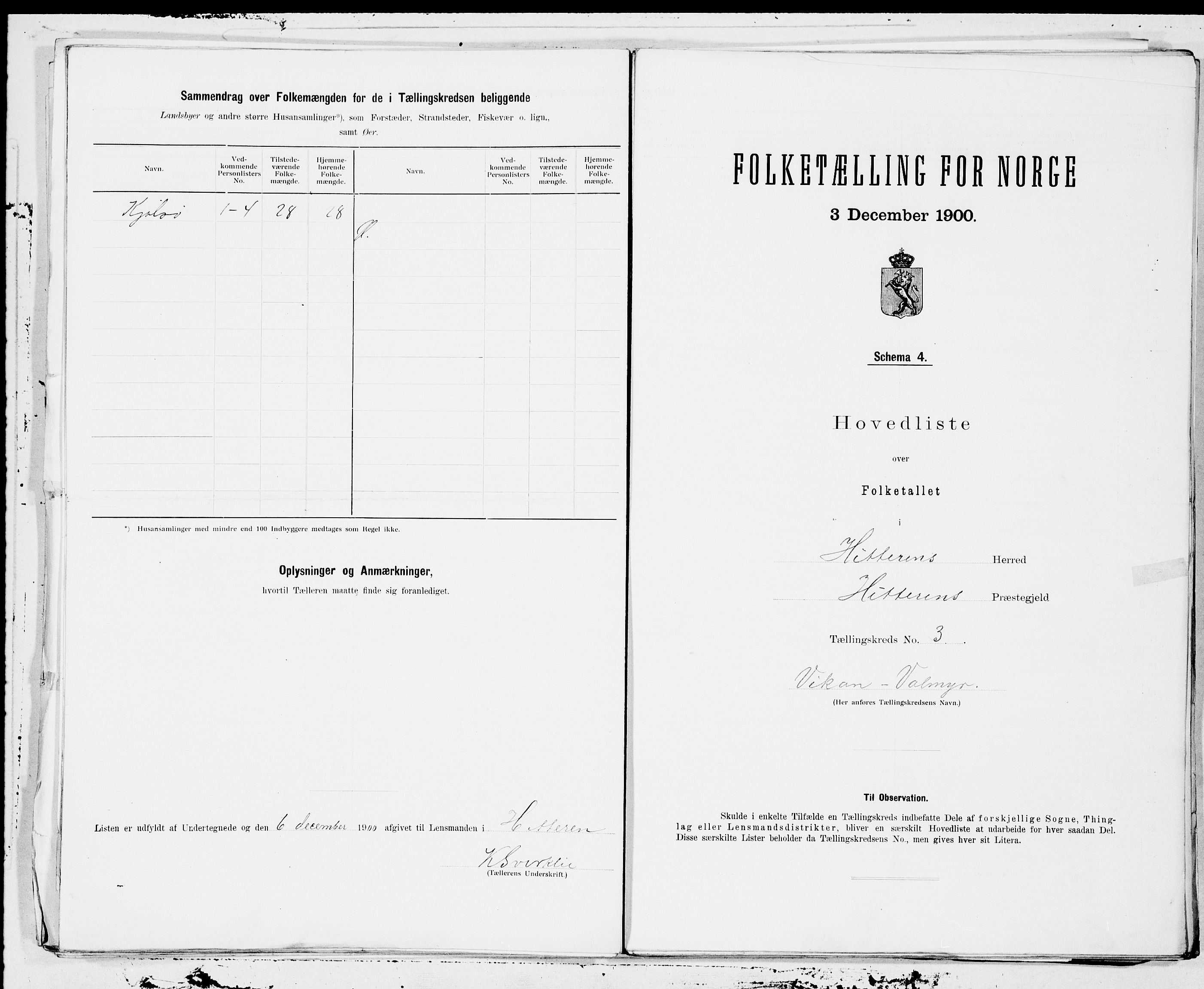 SAT, 1900 census for Hitra, 1900, p. 6