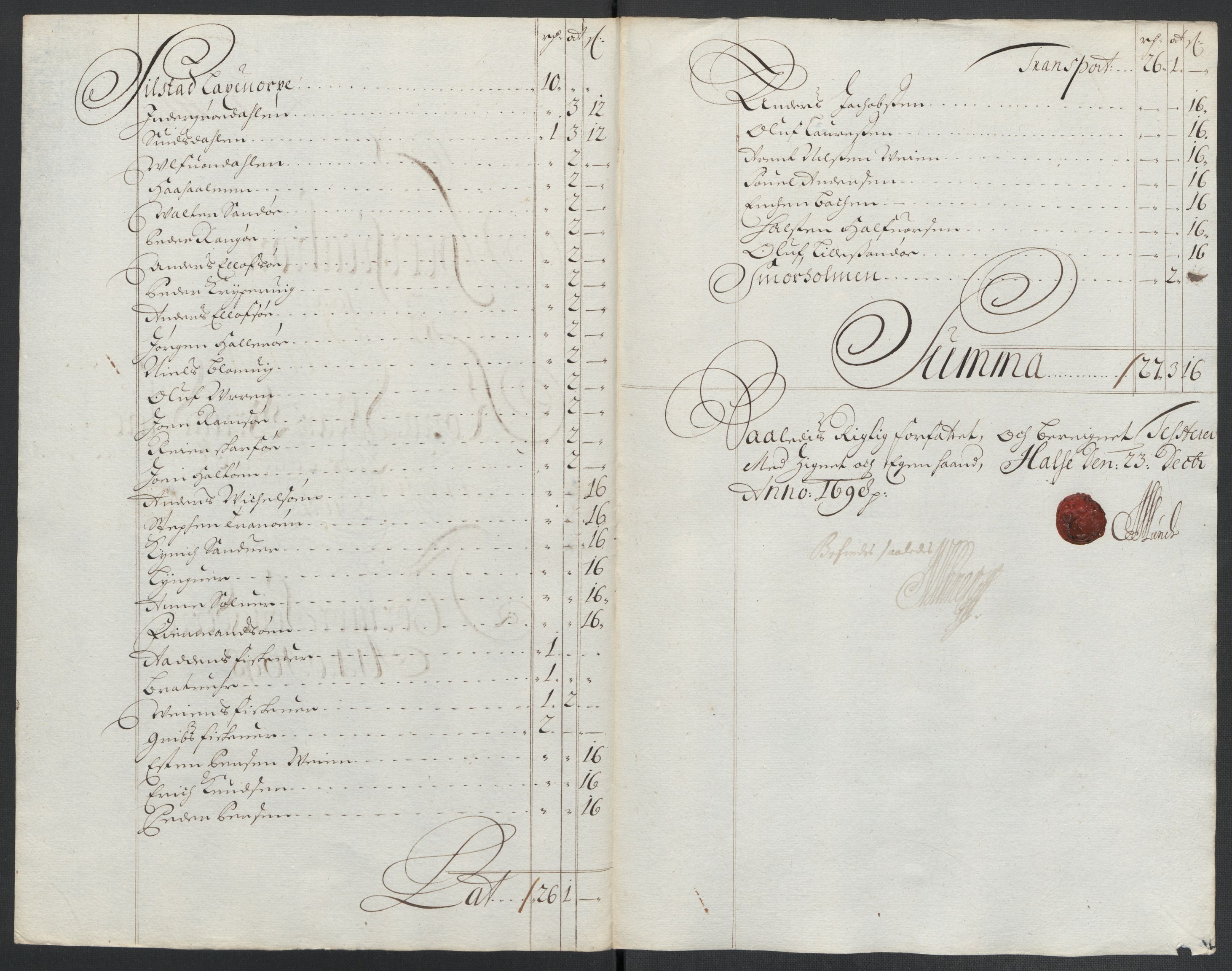 Rentekammeret inntil 1814, Reviderte regnskaper, Fogderegnskap, RA/EA-4092/R56/L3737: Fogderegnskap Nordmøre, 1697-1698, p. 286