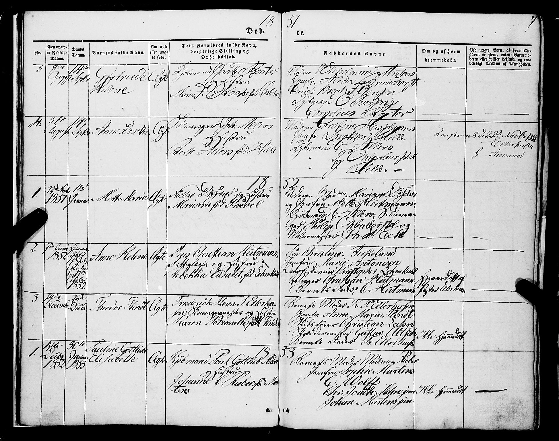 Mariakirken Sokneprestembete, SAB/A-76901/H/Haa/L0006: Parish register (official) no. A 6, 1846-1877, p. 7