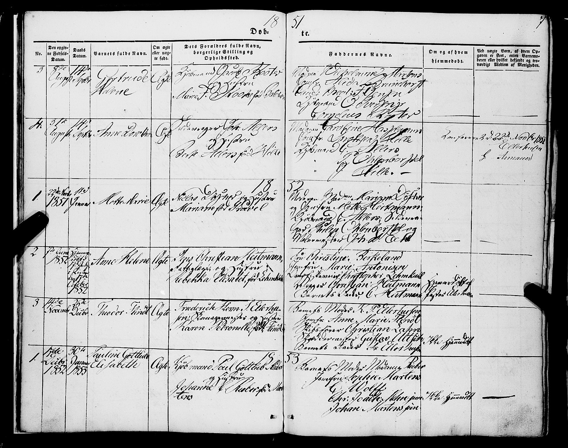 Mariakirken Sokneprestembete, AV/SAB-A-76901/H/Haa/L0006: Parish register (official) no. A 6, 1846-1877, p. 7