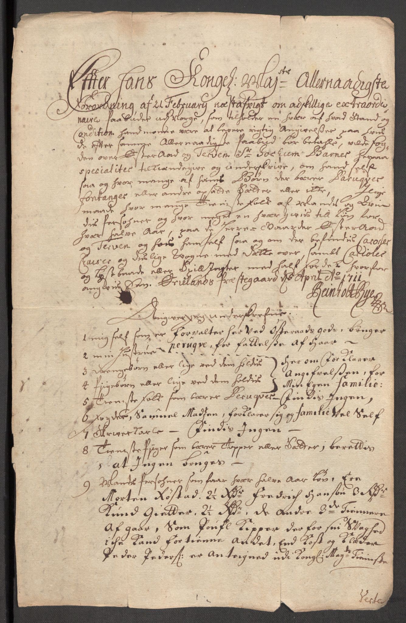 Rentekammeret inntil 1814, Reviderte regnskaper, Fogderegnskap, AV/RA-EA-4092/R57/L3860: Fogderegnskap Fosen, 1711, p. 399