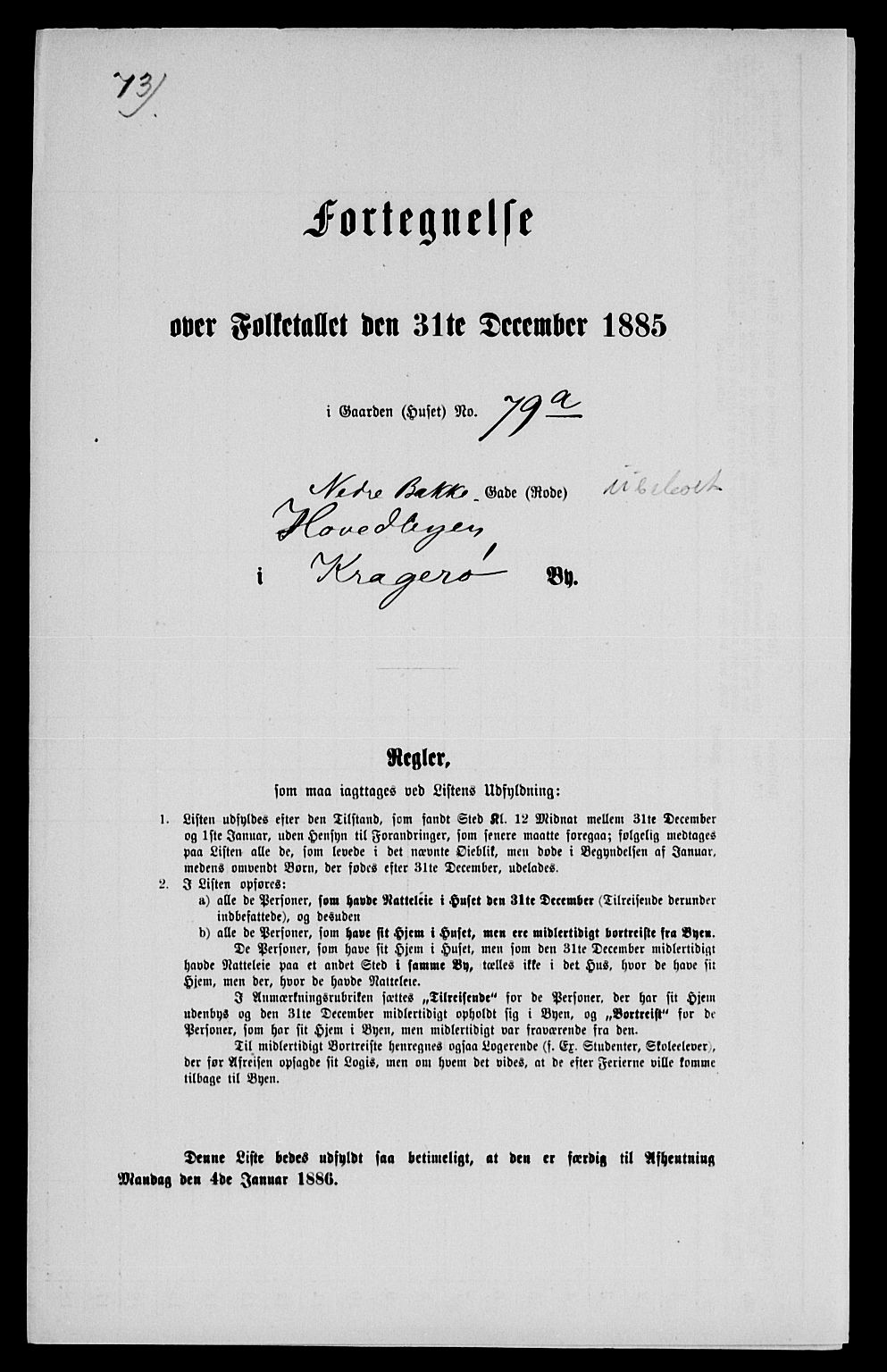 SAKO, 1885 census for 0801 Kragerø, 1885, p. 1179