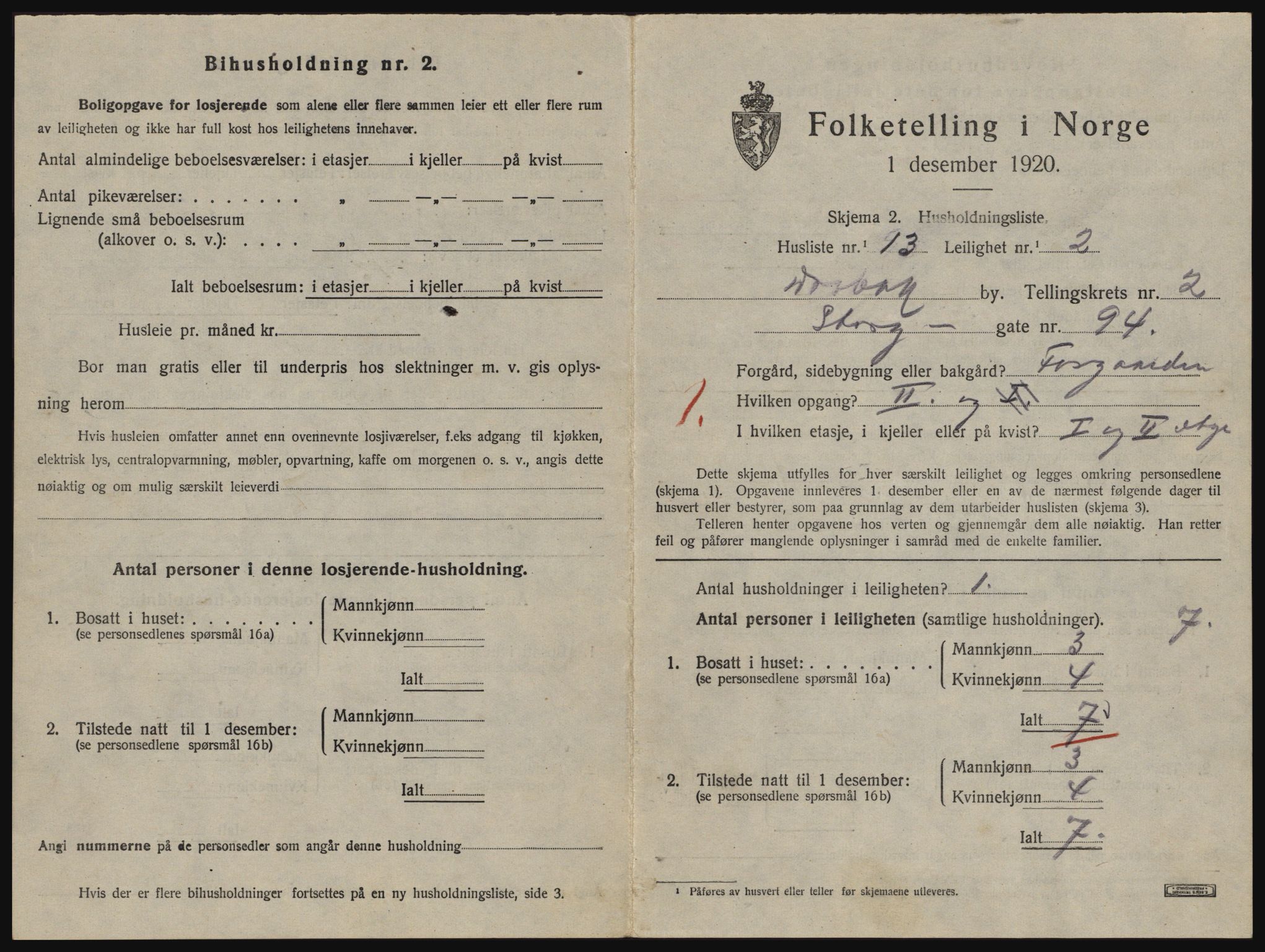 SAO, 1920 census for Drøbak, 1920, p. 965