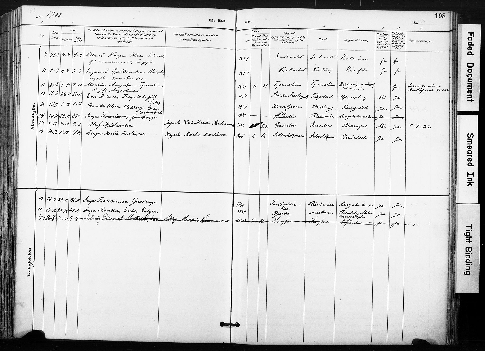 Ullensaker prestekontor Kirkebøker, AV/SAO-A-10236a/F/Fb/L0002: Parish register (official) no. II 2, 1894-1909, p. 198