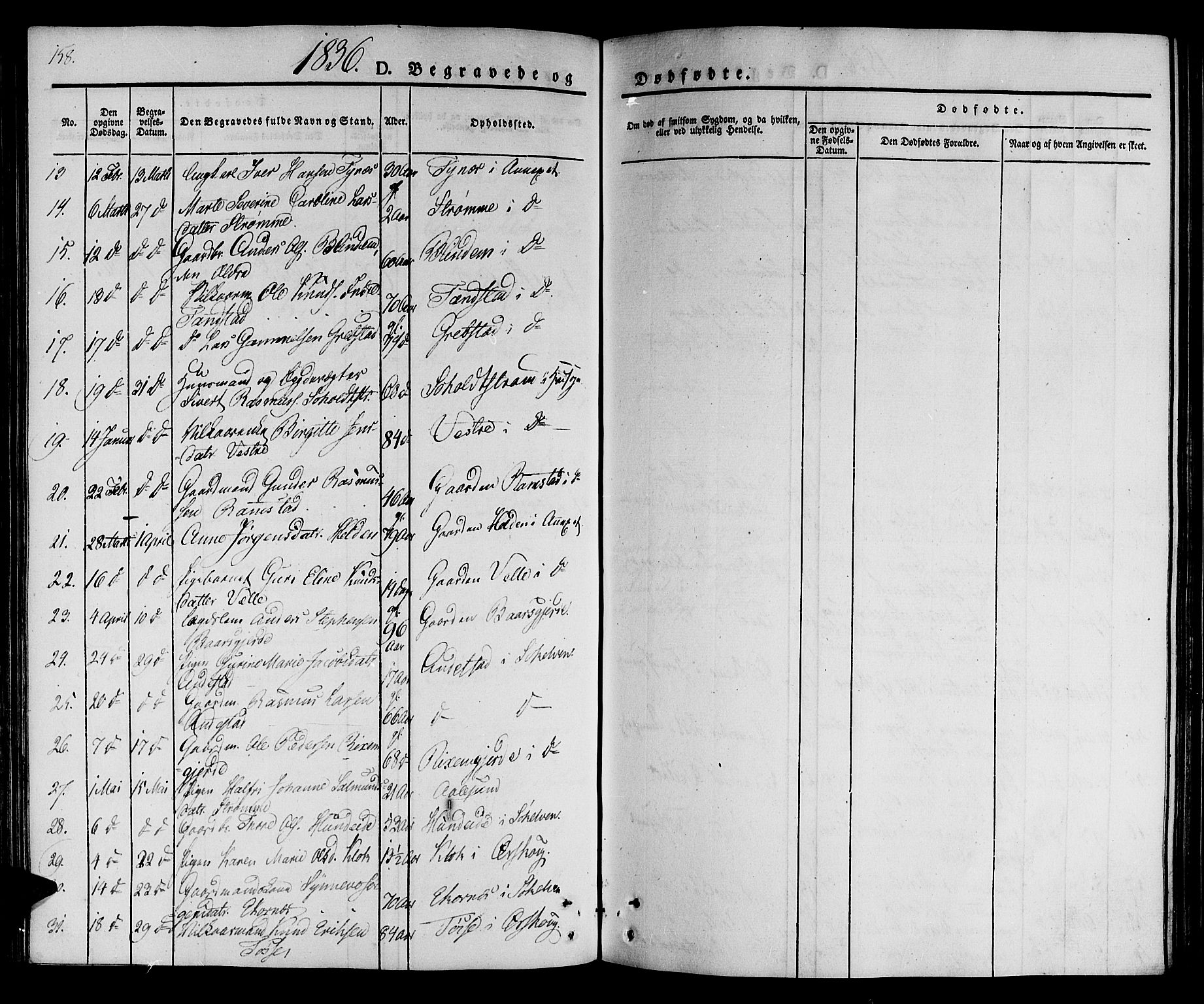 Ministerialprotokoller, klokkerbøker og fødselsregistre - Møre og Romsdal, SAT/A-1454/522/L0311: Parish register (official) no. 522A06, 1832-1842, p. 158