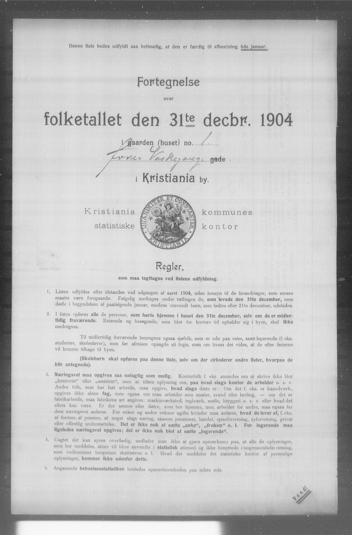OBA, Municipal Census 1904 for Kristiania, 1904, p. 24364
