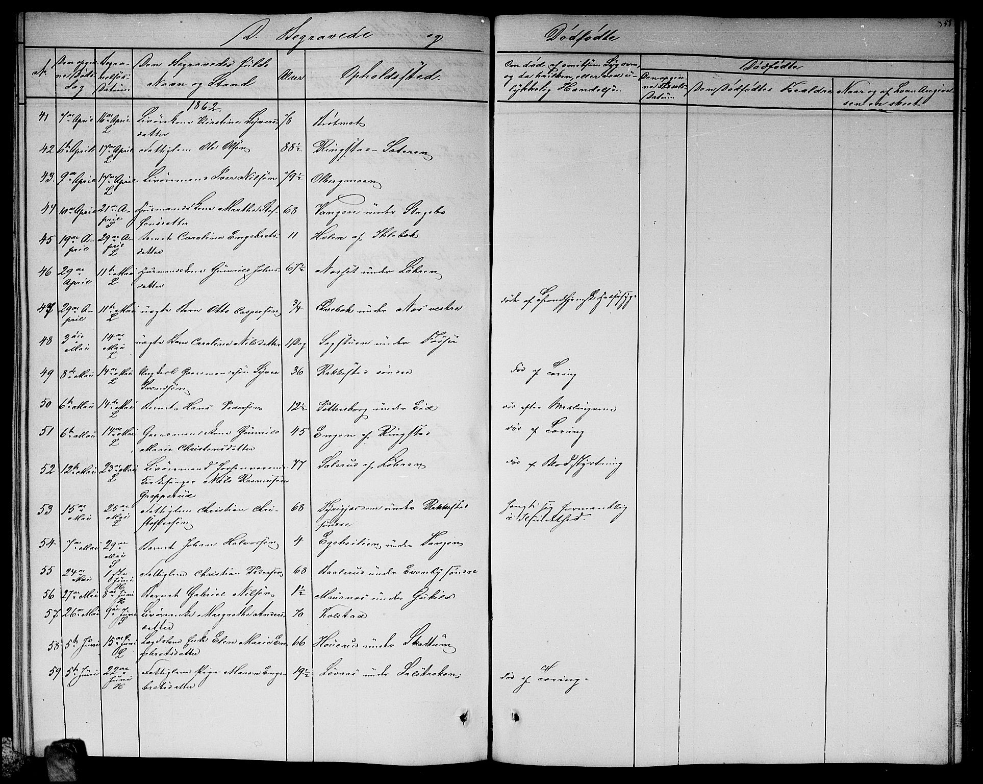 Høland prestekontor Kirkebøker, AV/SAO-A-10346a/G/Ga/L0004: Parish register (copy) no. I 4, 1854-1862, p. 353