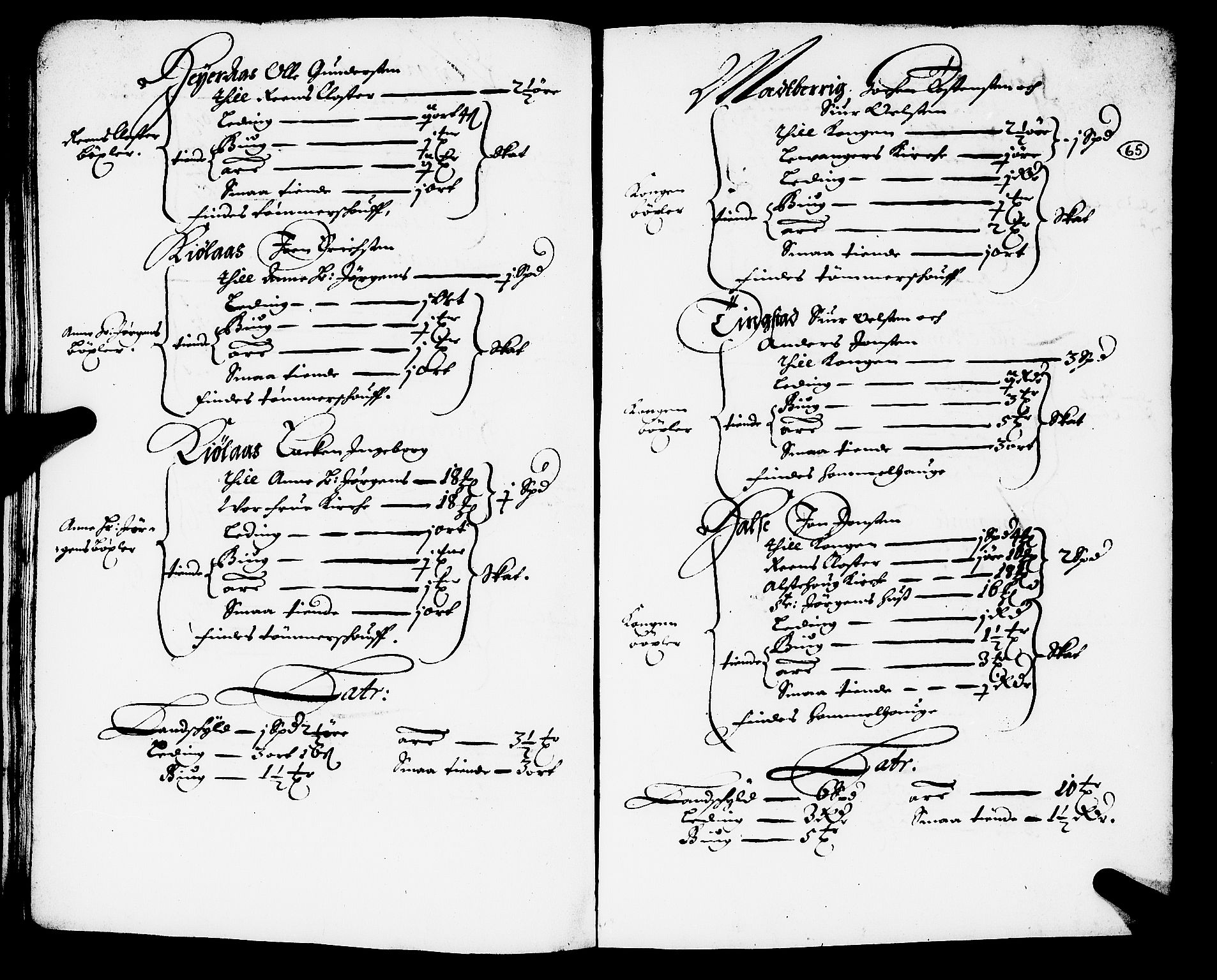 Rentekammeret inntil 1814, Realistisk ordnet avdeling, AV/RA-EA-4070/N/Nb/Nba/L0054: Stjørdal len, 1669, p. 64b-65a