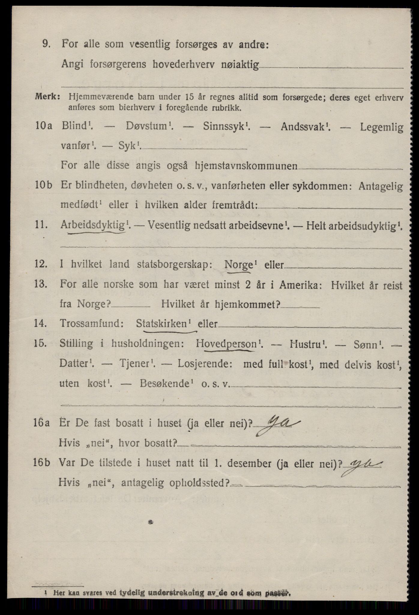 SAT, 1920 census for Hustad, 1920, p. 2498