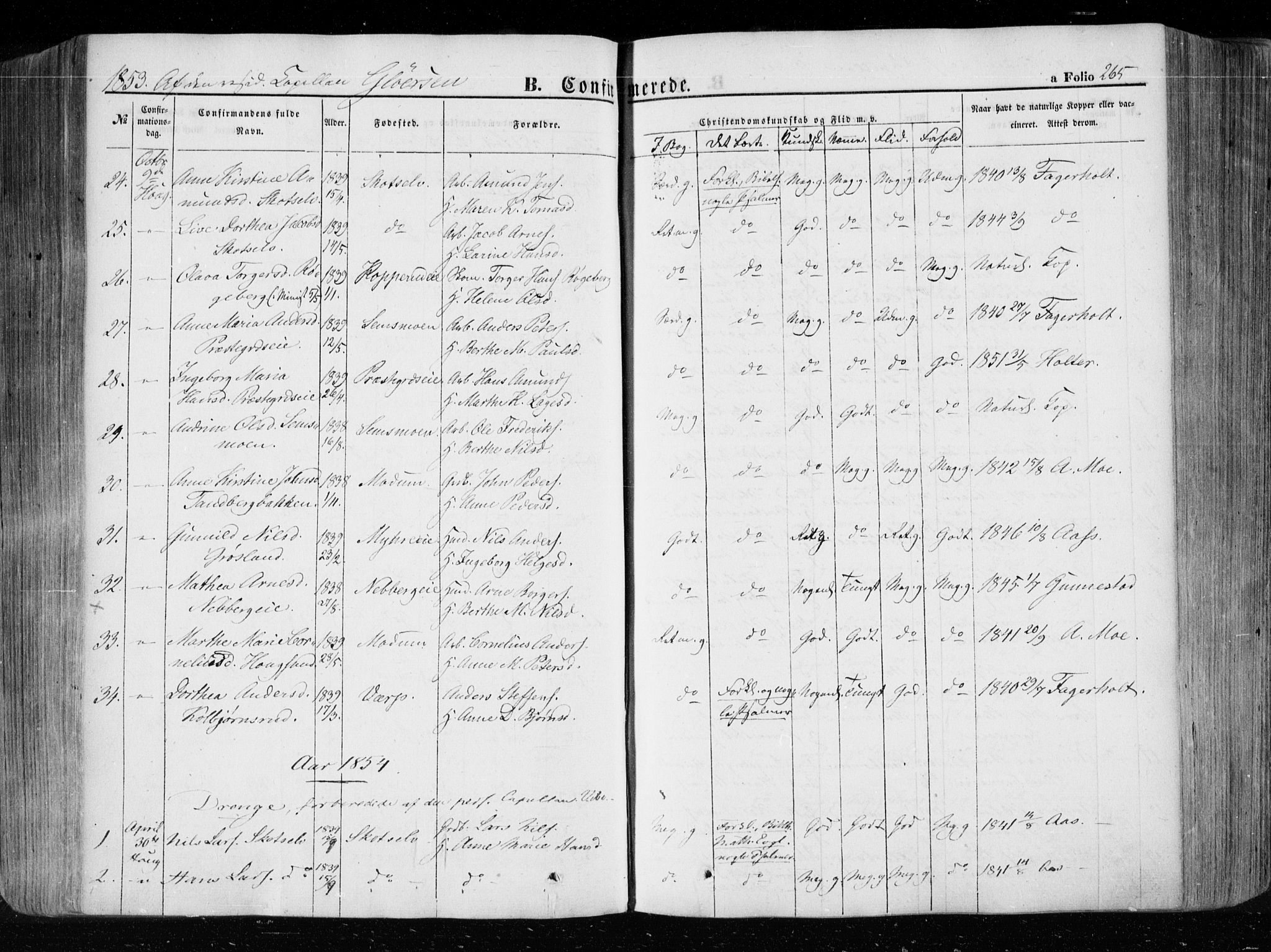 Eiker kirkebøker, AV/SAKO-A-4/F/Fa/L0014: Parish register (official) no. I 14, 1846-1854, p. 265