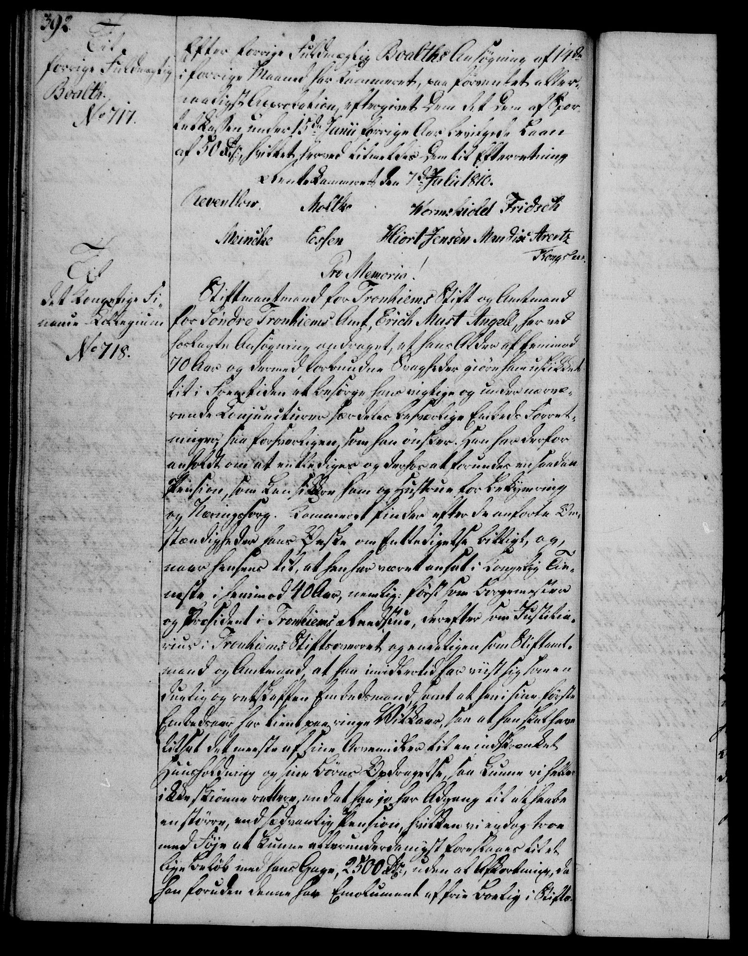 Rentekammeret, Kammerkanselliet, RA/EA-3111/G/Gg/Gga/L0019: Norsk ekspedisjonsprotokoll med register (merket RK 53.19), 1807-1810, p. 392