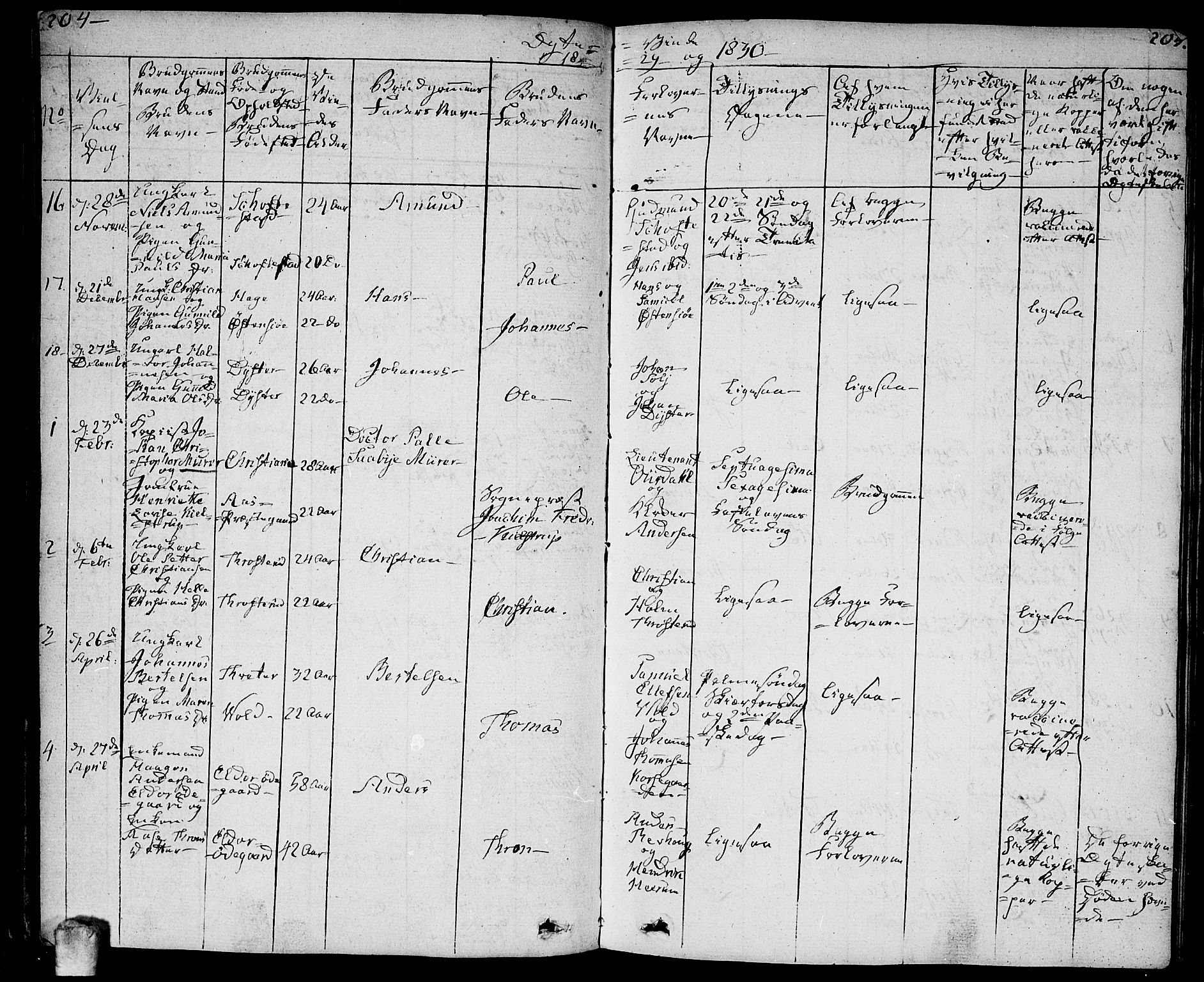 Ås prestekontor Kirkebøker, SAO/A-10894/F/Fa/L0005: Parish register (official) no. I 5, 1827-1840, p. 204-205