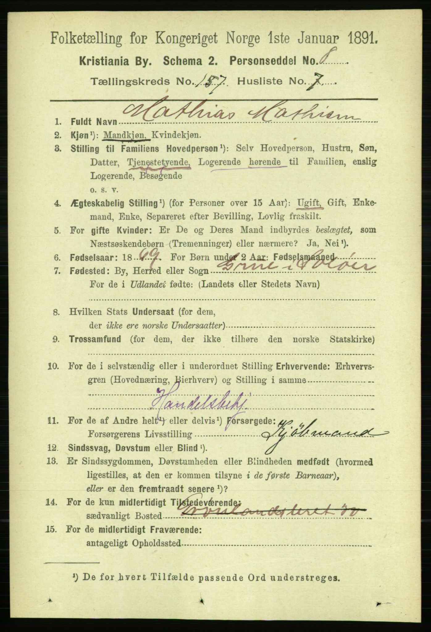 RA, 1891 census for 0301 Kristiania, 1891, p. 89363