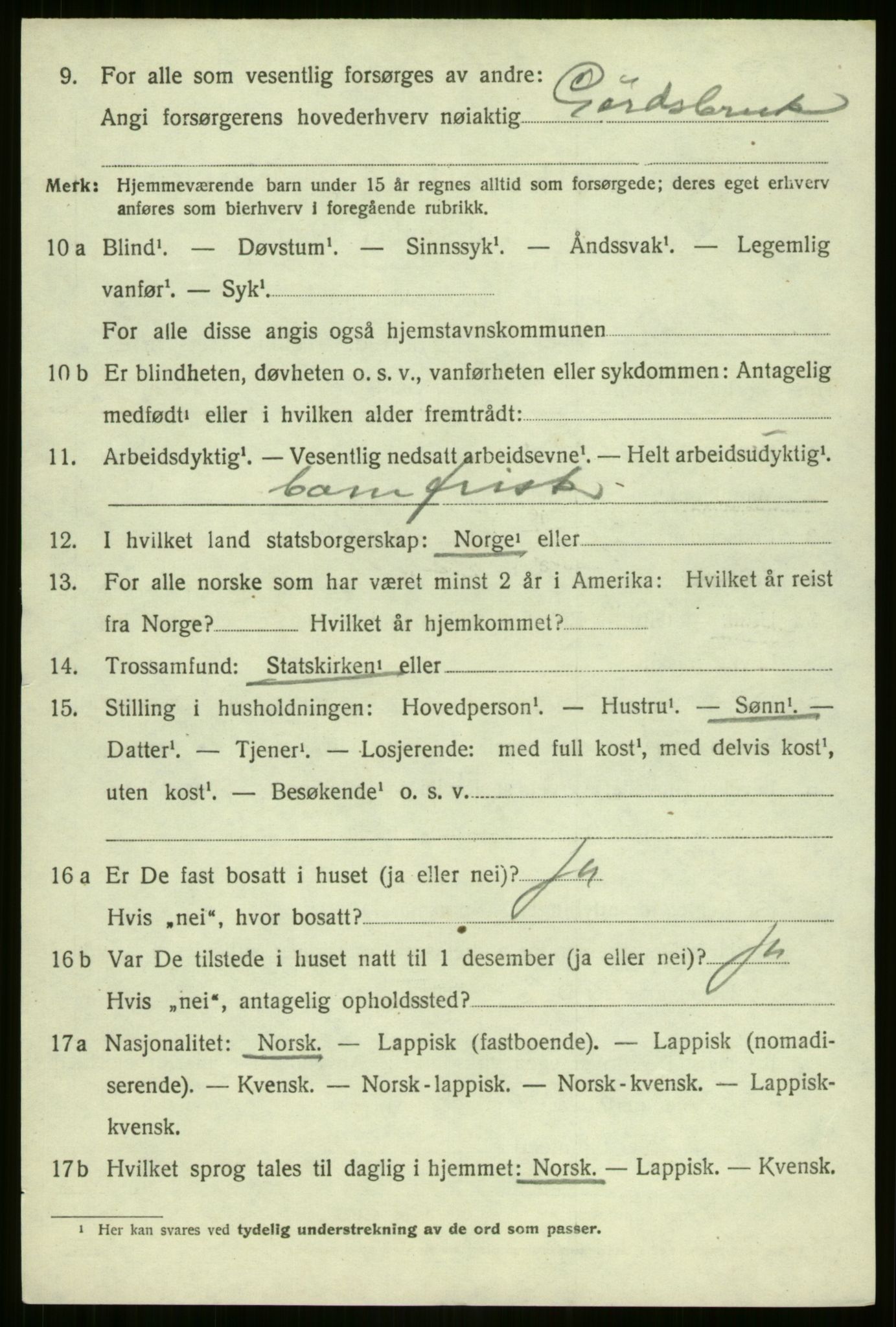 SATØ, 1920 census for Nordreisa, 1920, p. 1798